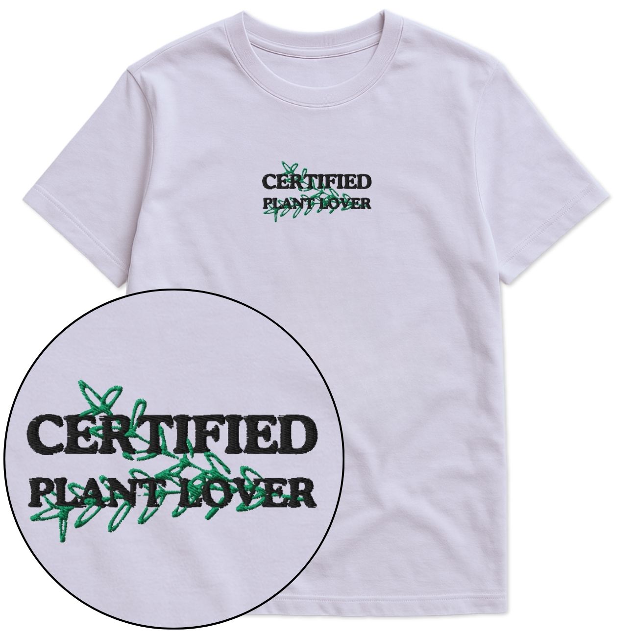 Certified Plant Lover Embroidered T-Shirt