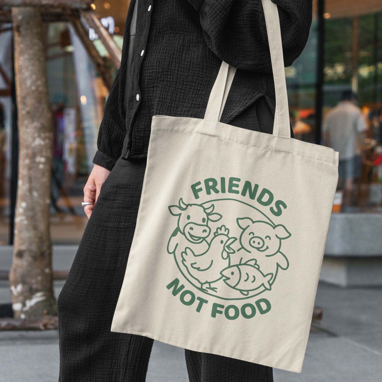 Friends Not Food Tote Bag