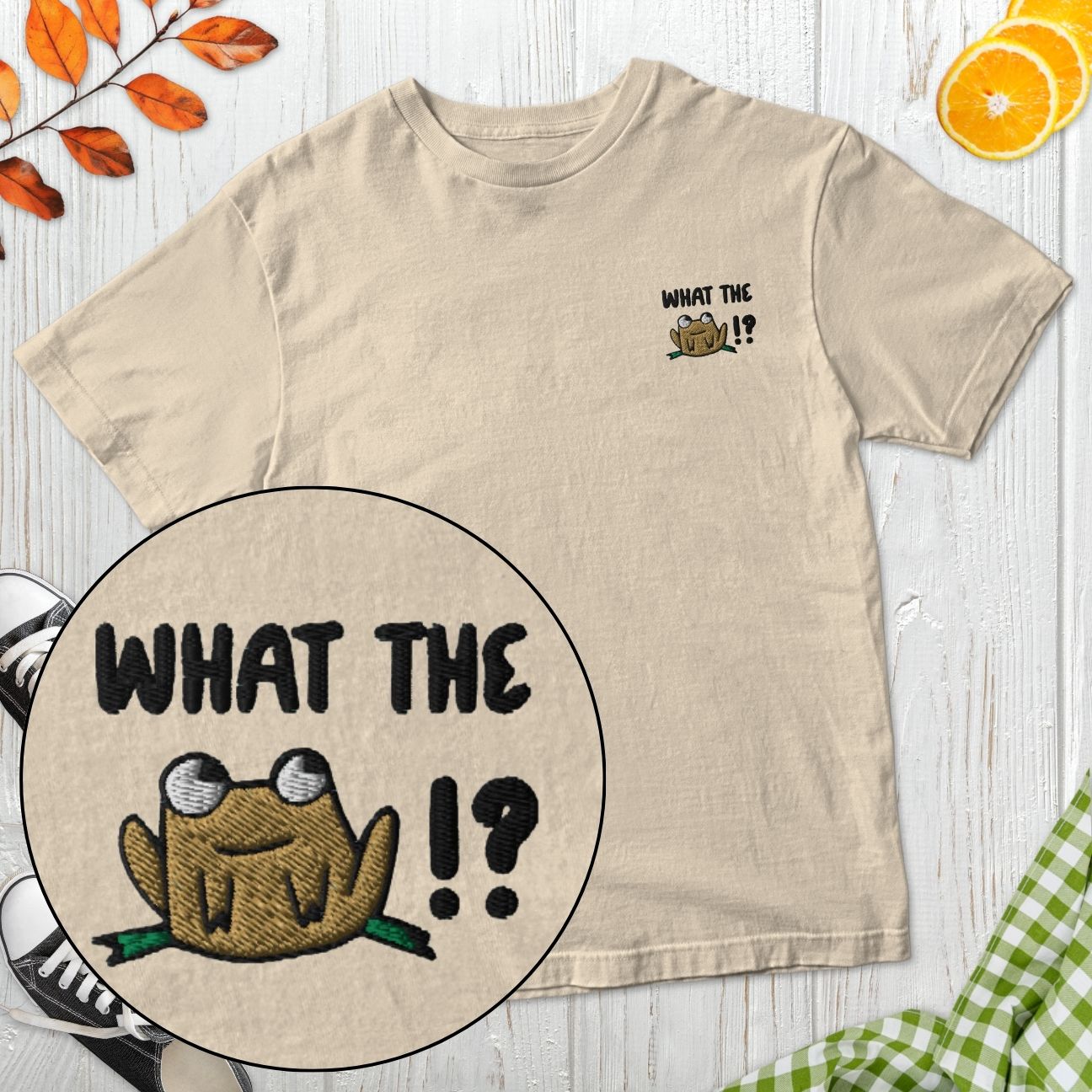 What The Frog !? Embroidered T-Shirt