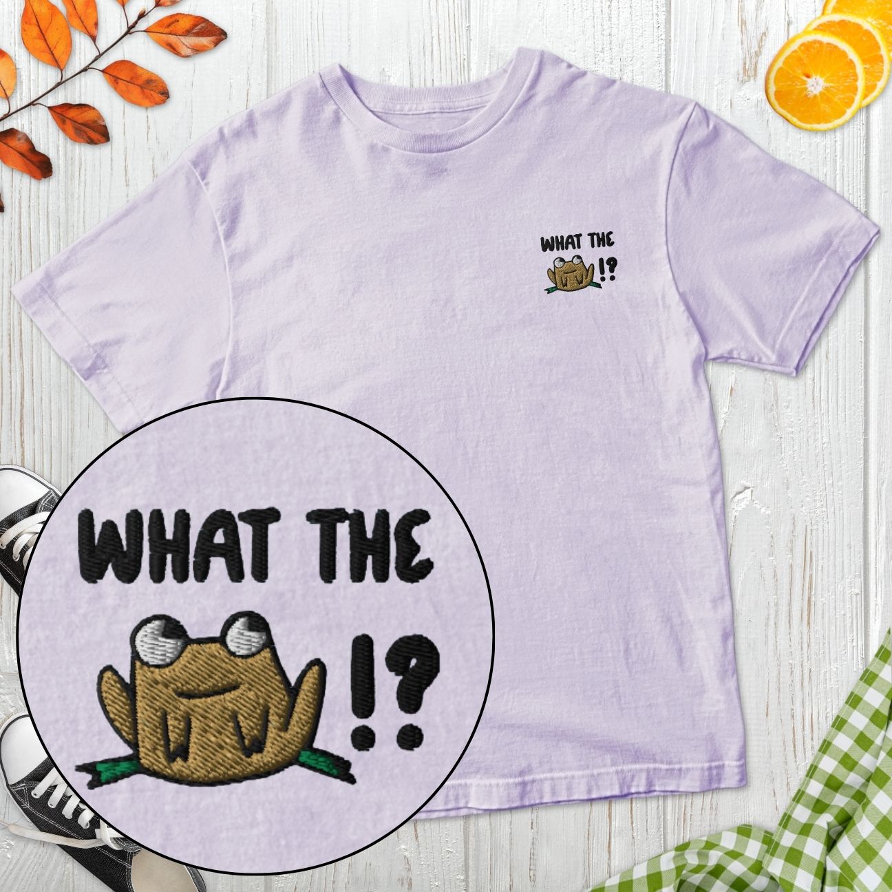 What The Frog !? Embroidered T-Shirt