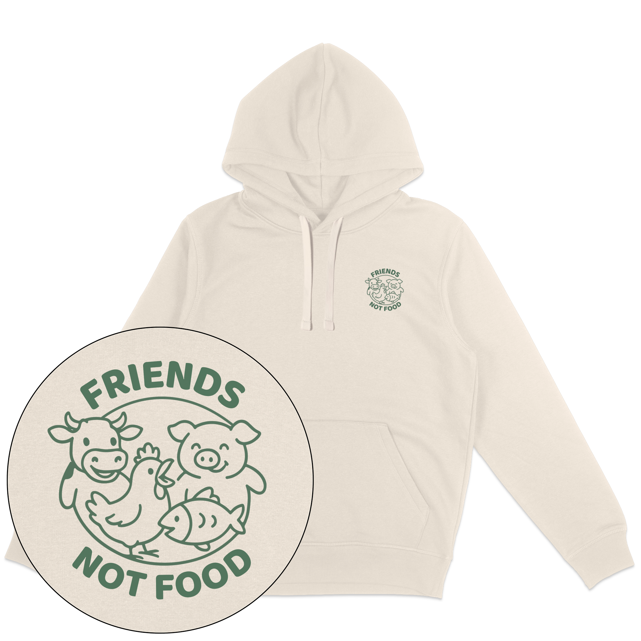 Friends Not Food Hoodie