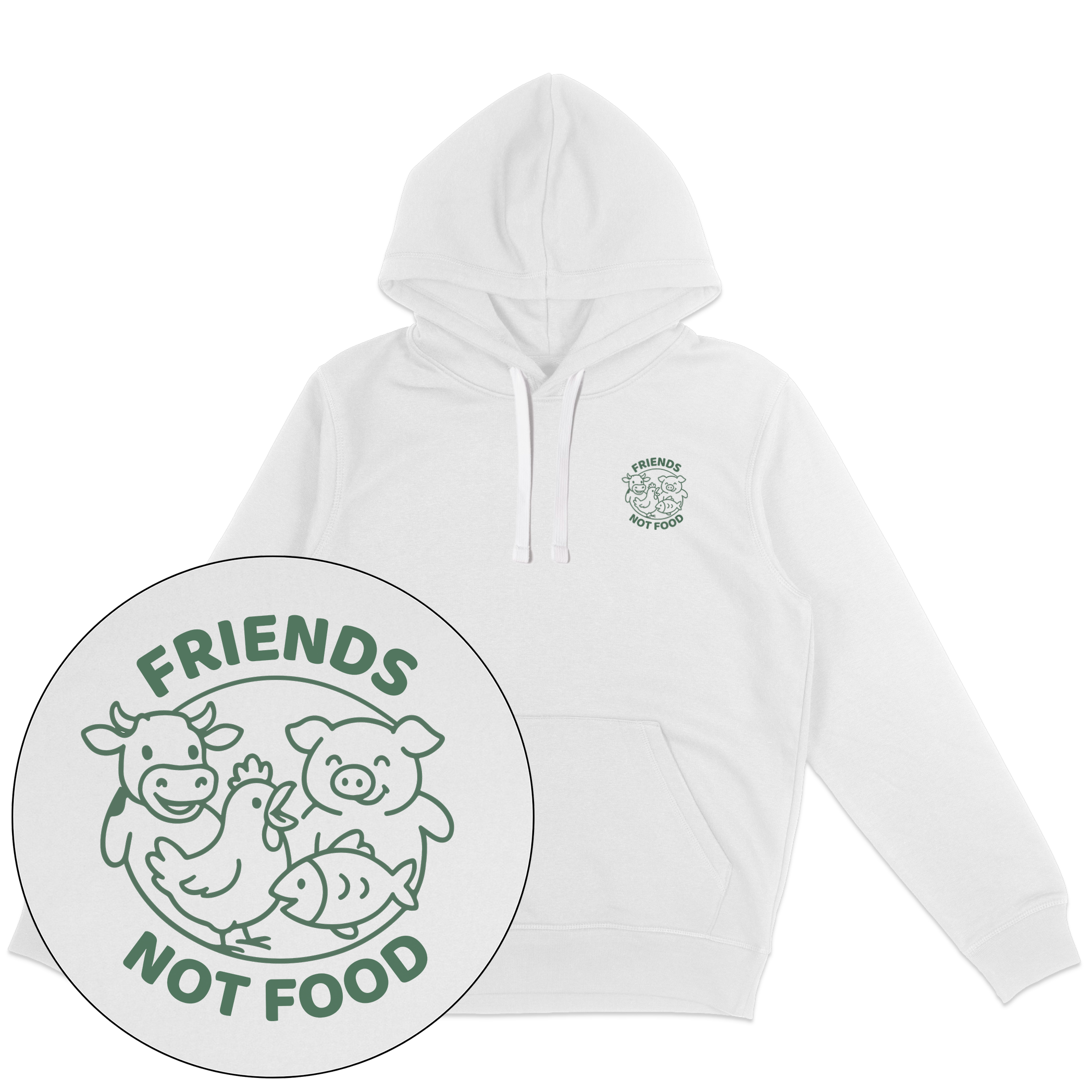 Friends Not Food Hoodie