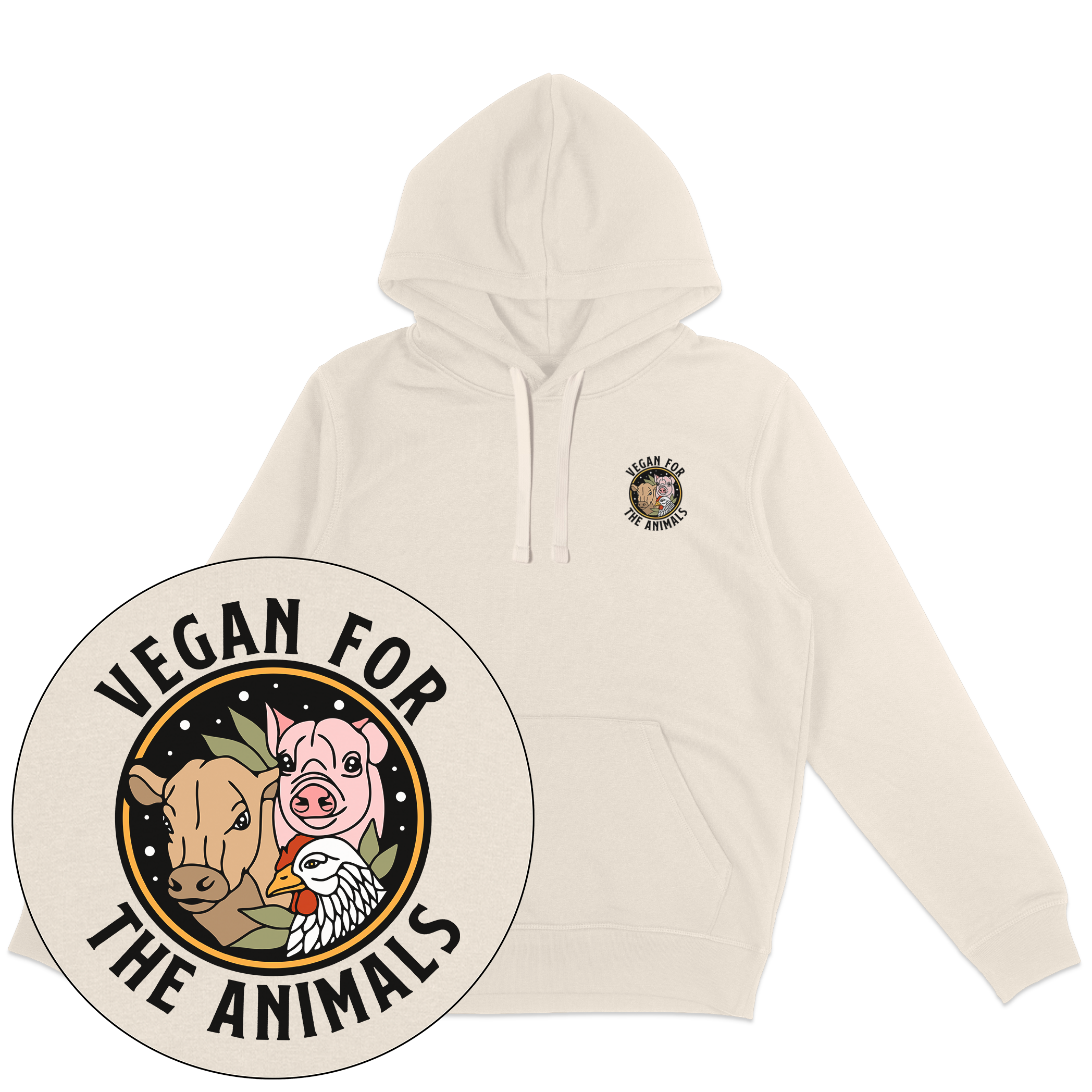 Vegan For The Animals Earthlings Hoodie