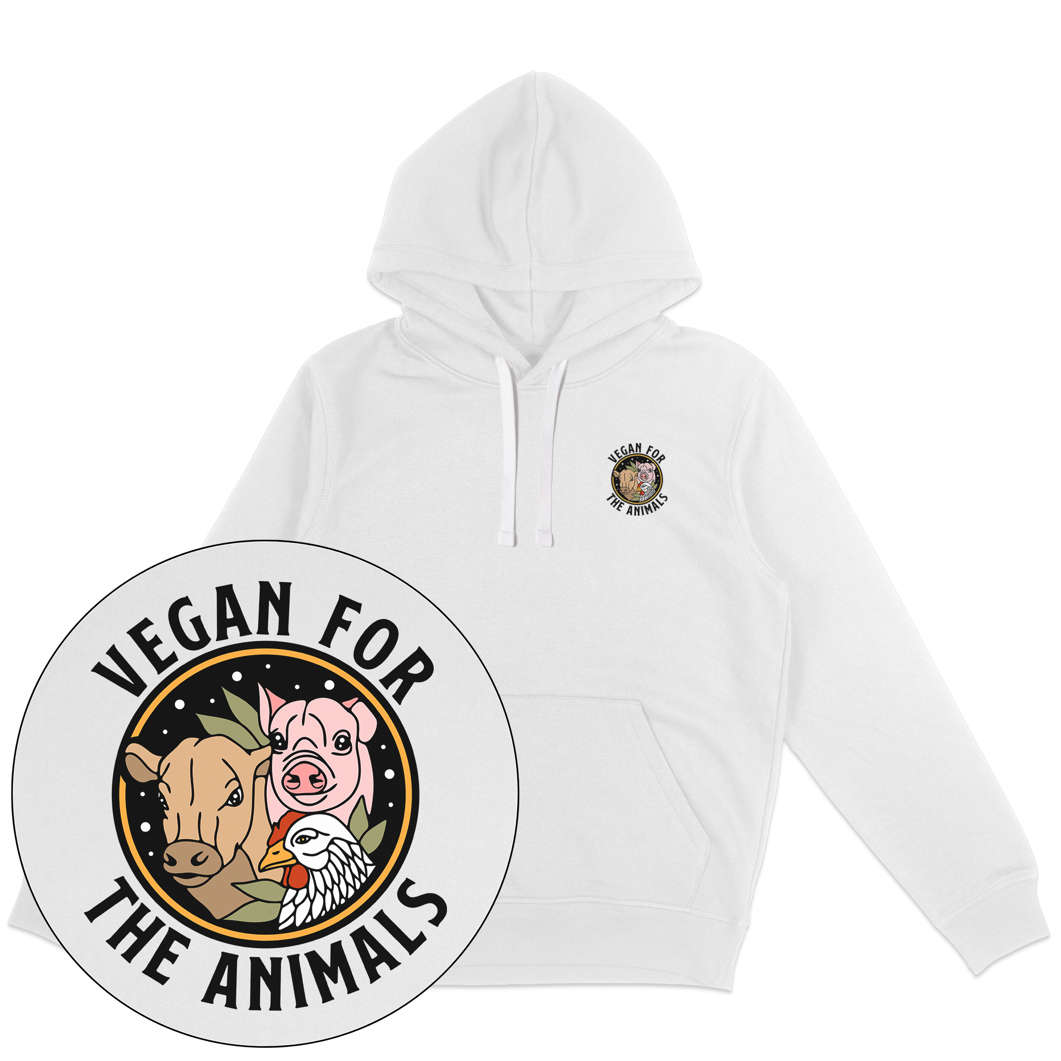 Vegan For The Animals Earthlings Hoodie