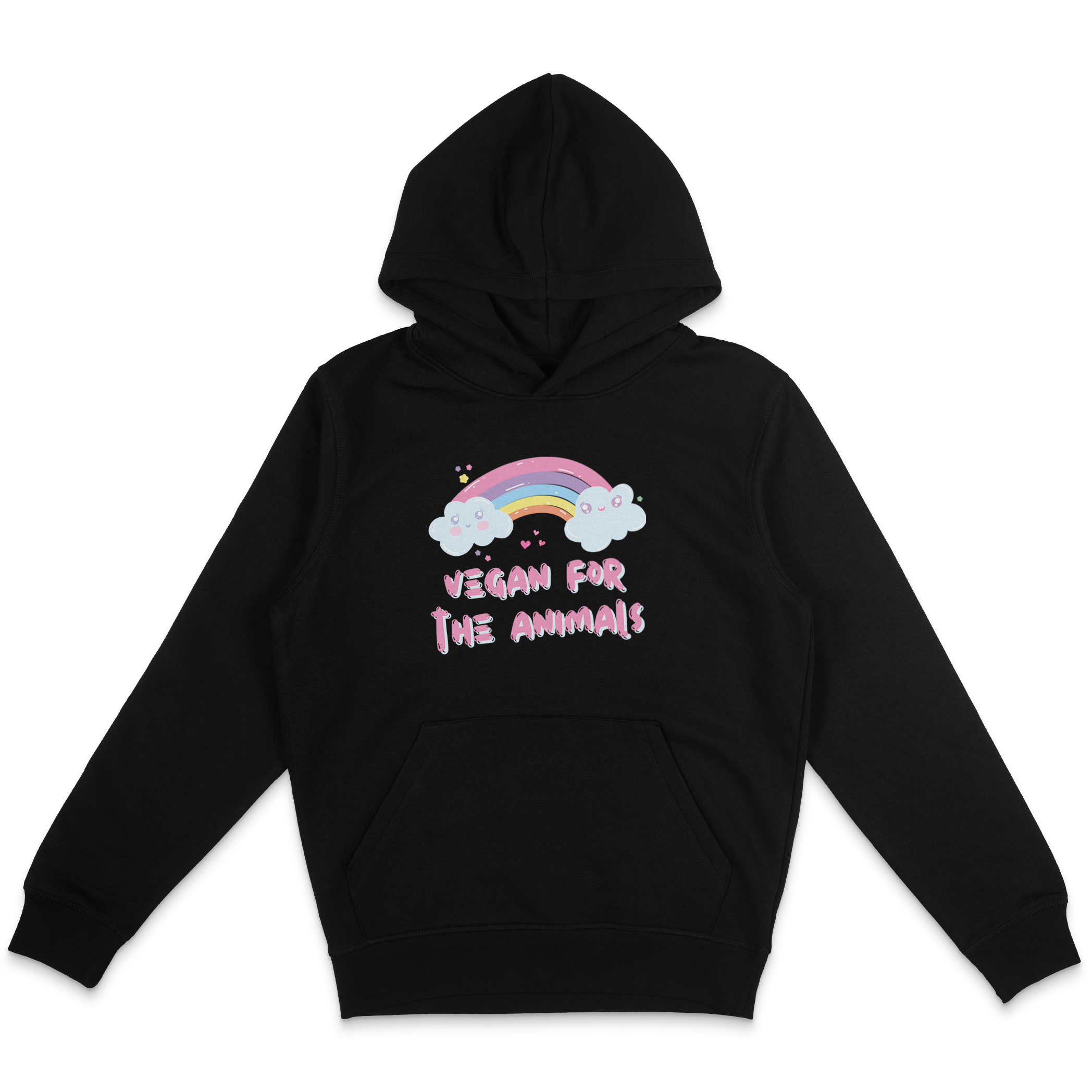 Vegan For The Animals Rainbow Hoodie