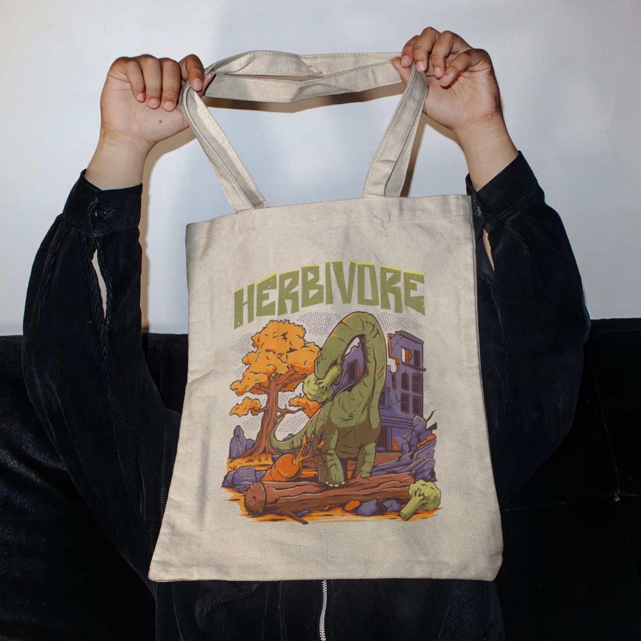 Herbivore Dinosaur Tote Bag