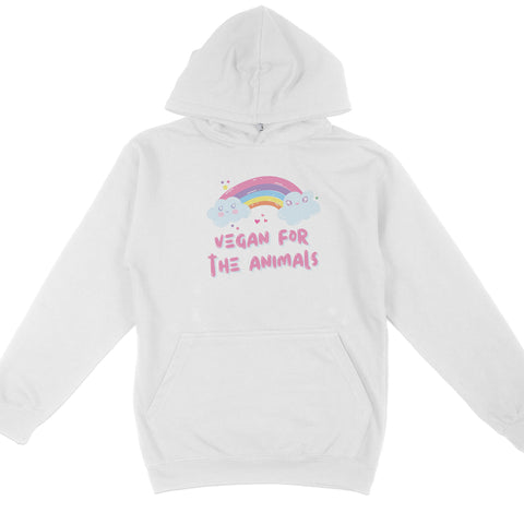Vegan For The Animals Rainbow Hoodie