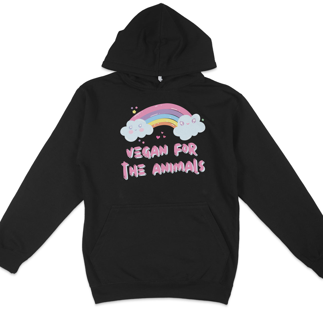 Vegan For The Animals Rainbow Hoodie