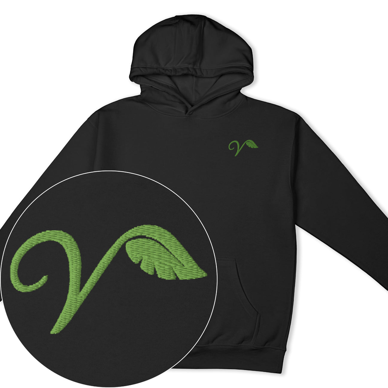 Vegan Logo Embroidered Hoodie