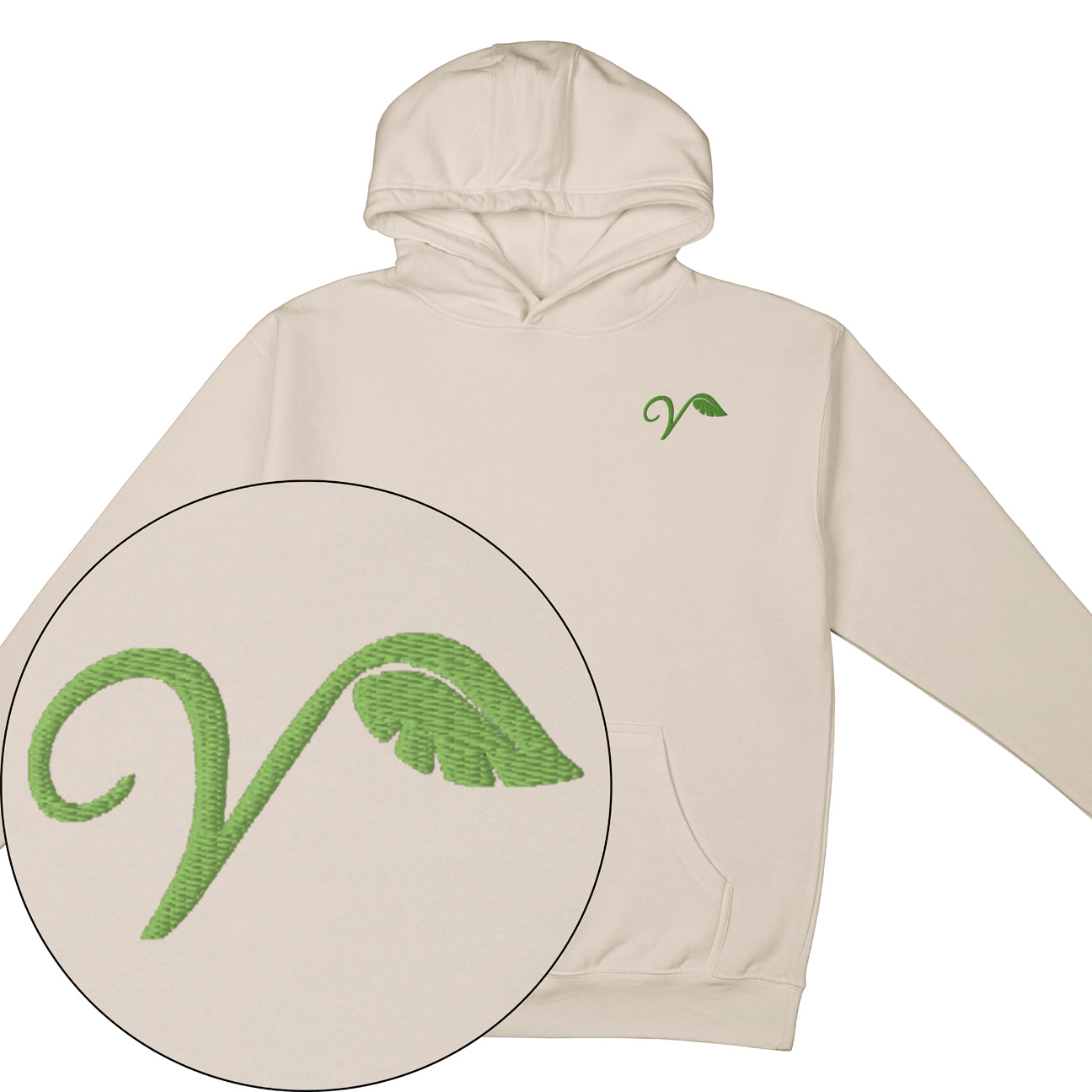 Vegan Logo Embroidered Hoodie