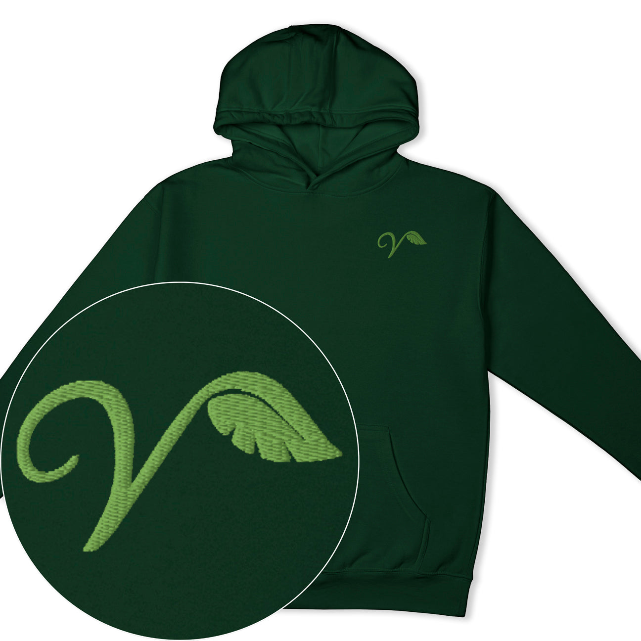 Vegan Logo Embroidered Hoodie