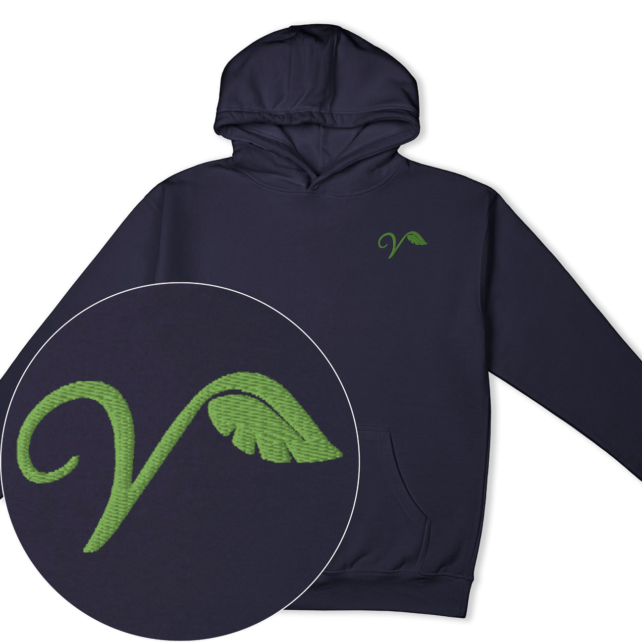 Vegan Logo Embroidered Hoodie