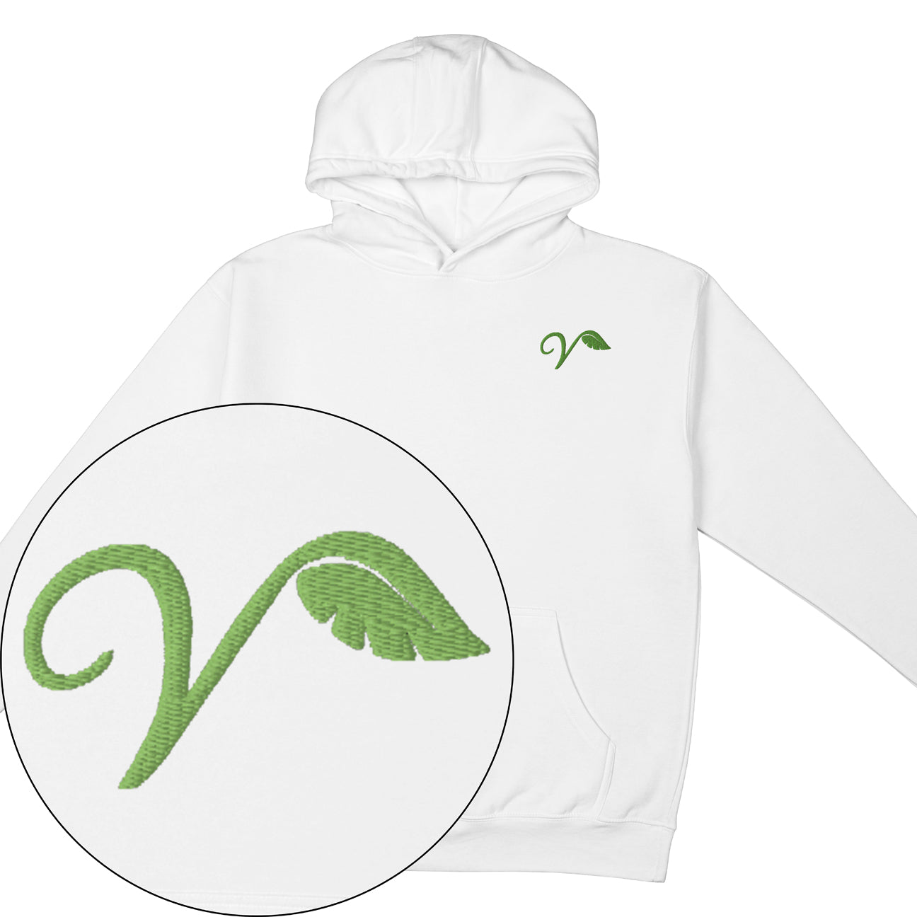 Vegan Logo Embroidered Hoodie