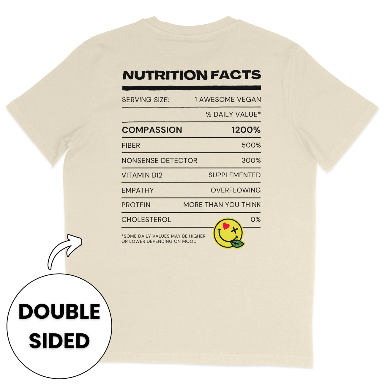 Vegan Nutrition Facts T-Shirt