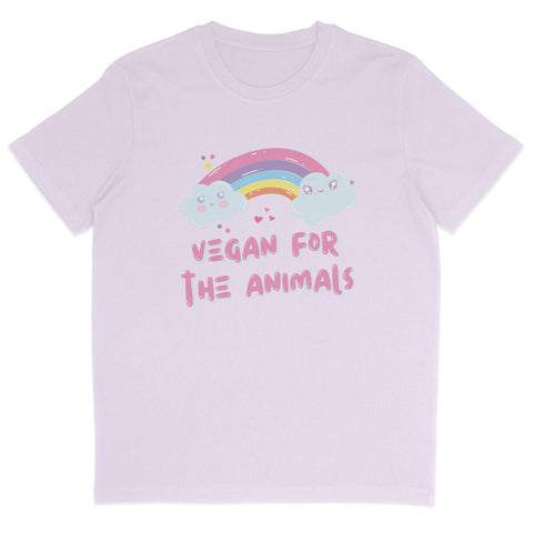 Vegan For The Animals Rainbow T-Shirt