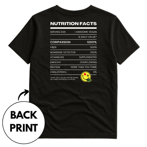 Vegan Nutrition Facts T-Shirt