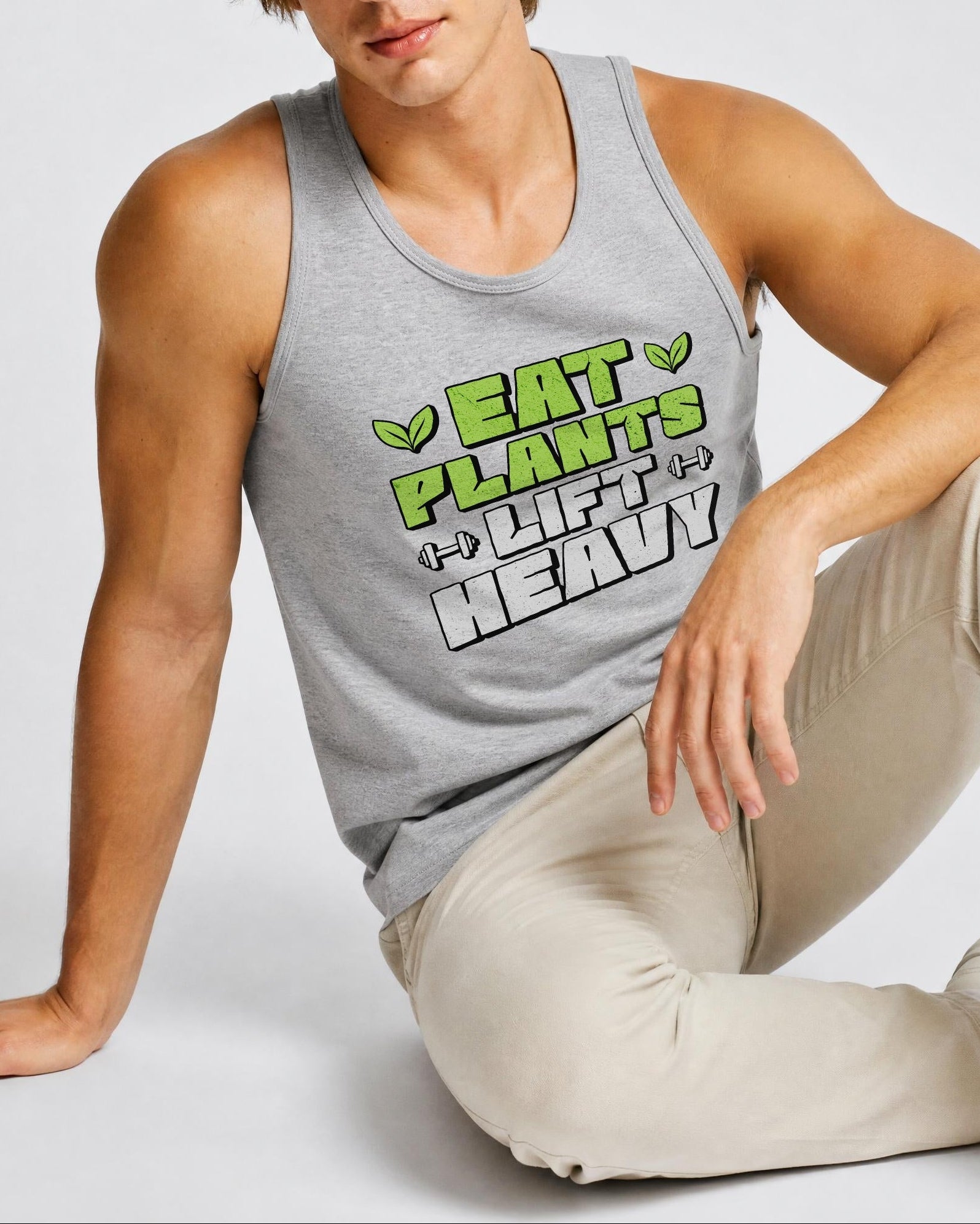 Eat Plants Lift Heavy Men's Tank Top