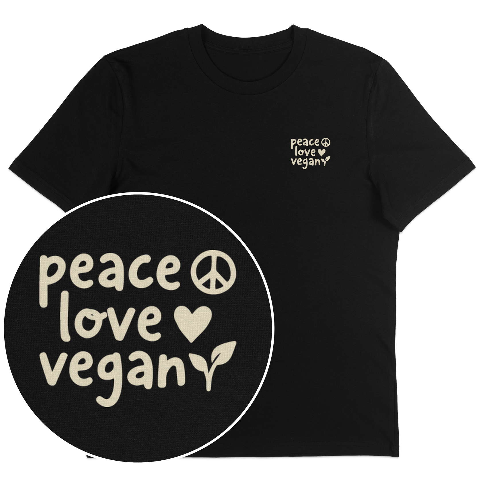 Peace Love Vegan T-Shirt