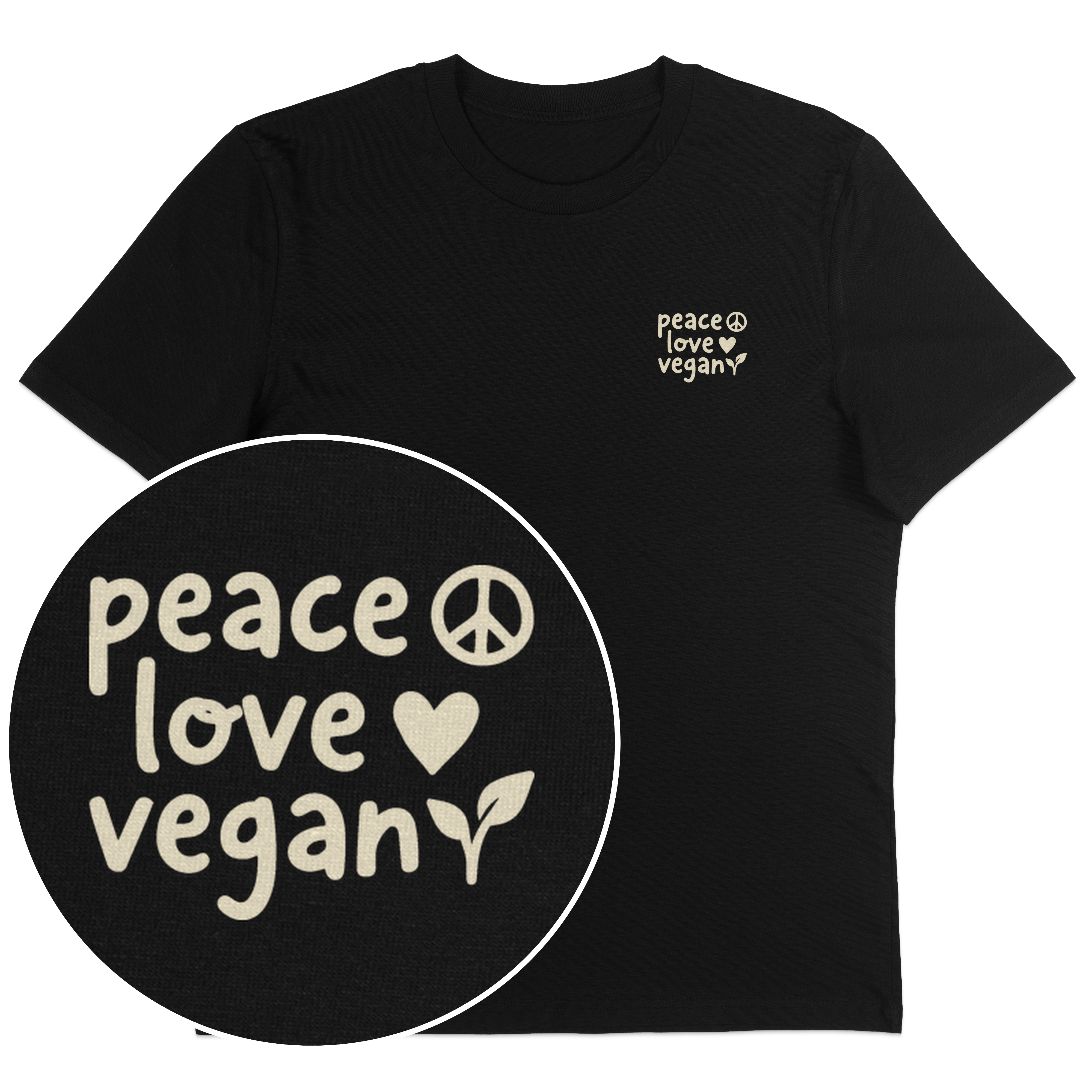 Peace Love Vegan T-Shirt