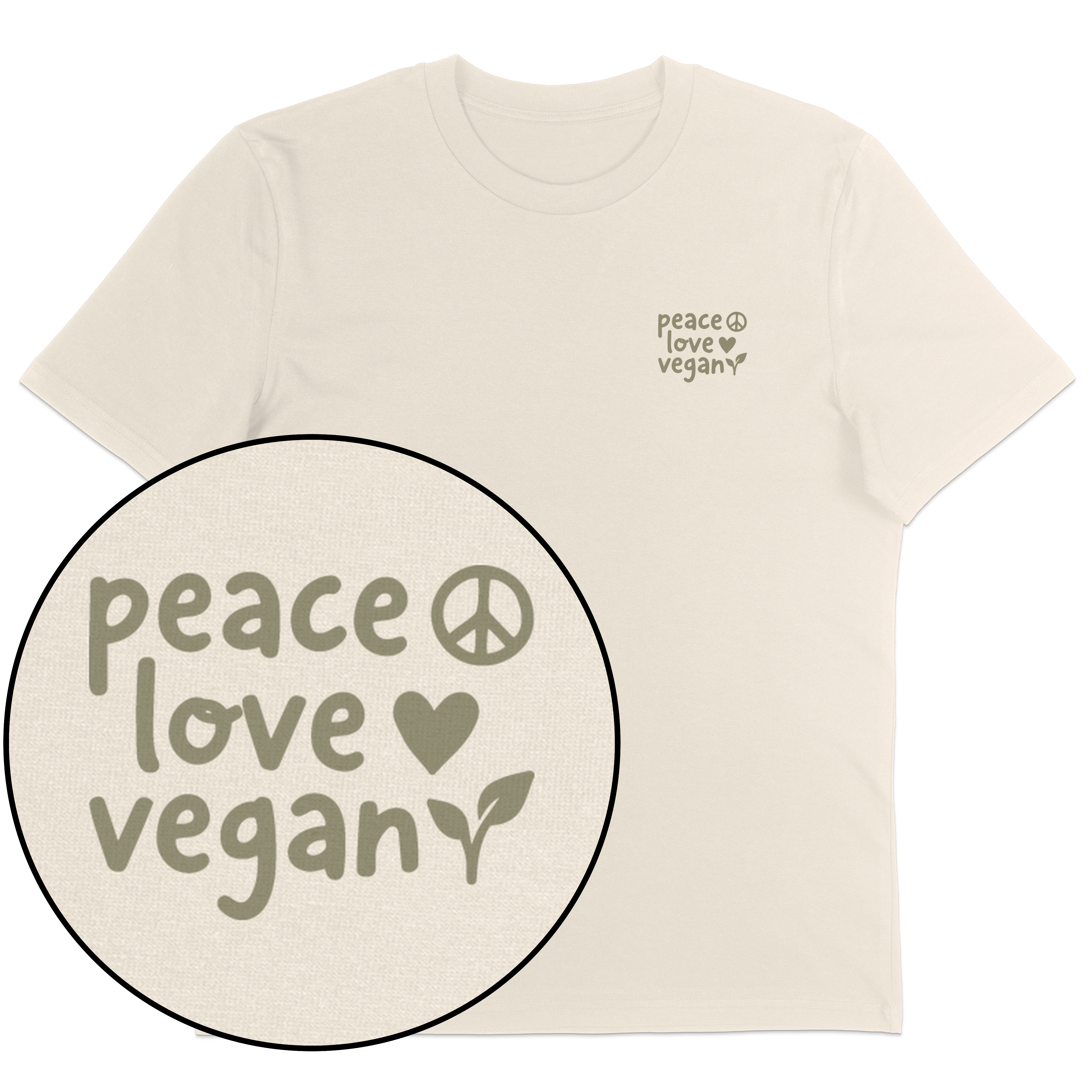 Peace Love Vegan T-Shirt