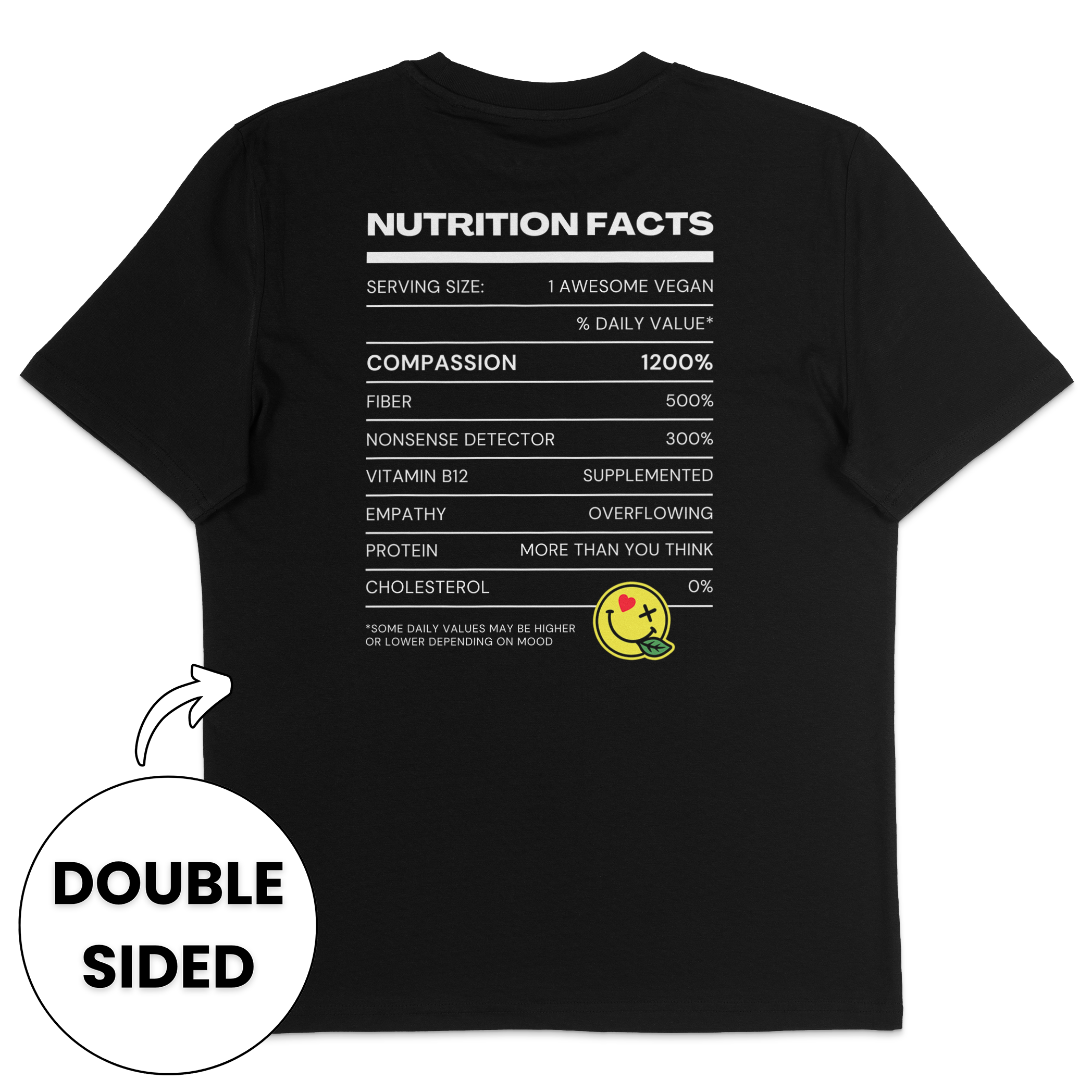 Vegan Nutrition Facts Streetwear T-Shirt