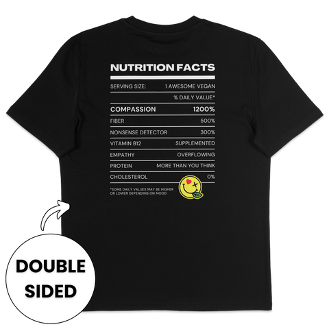Vegan Nutrition Facts Streetwear T-Shirt