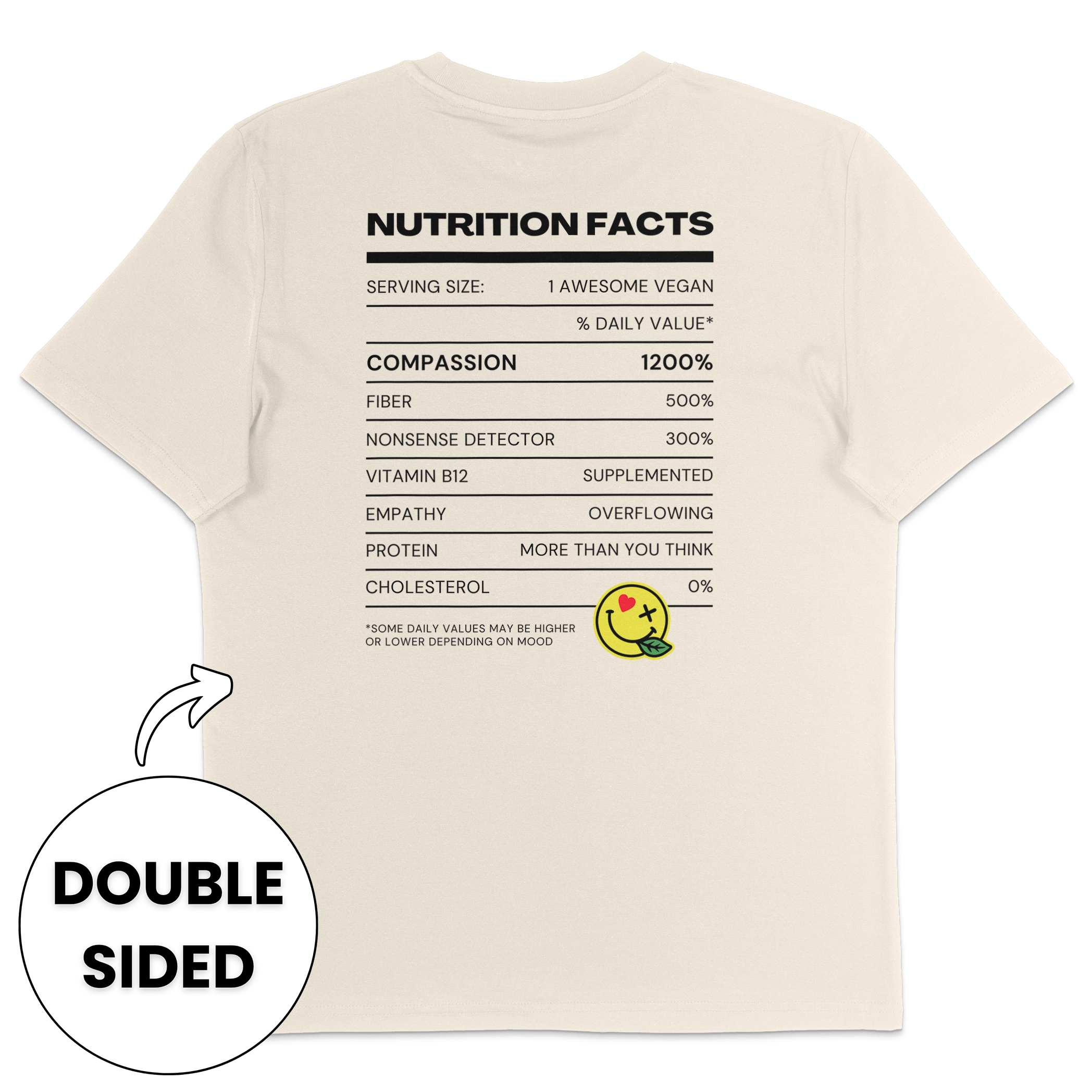 Vegan Nutrition Facts Streetwear T-Shirt