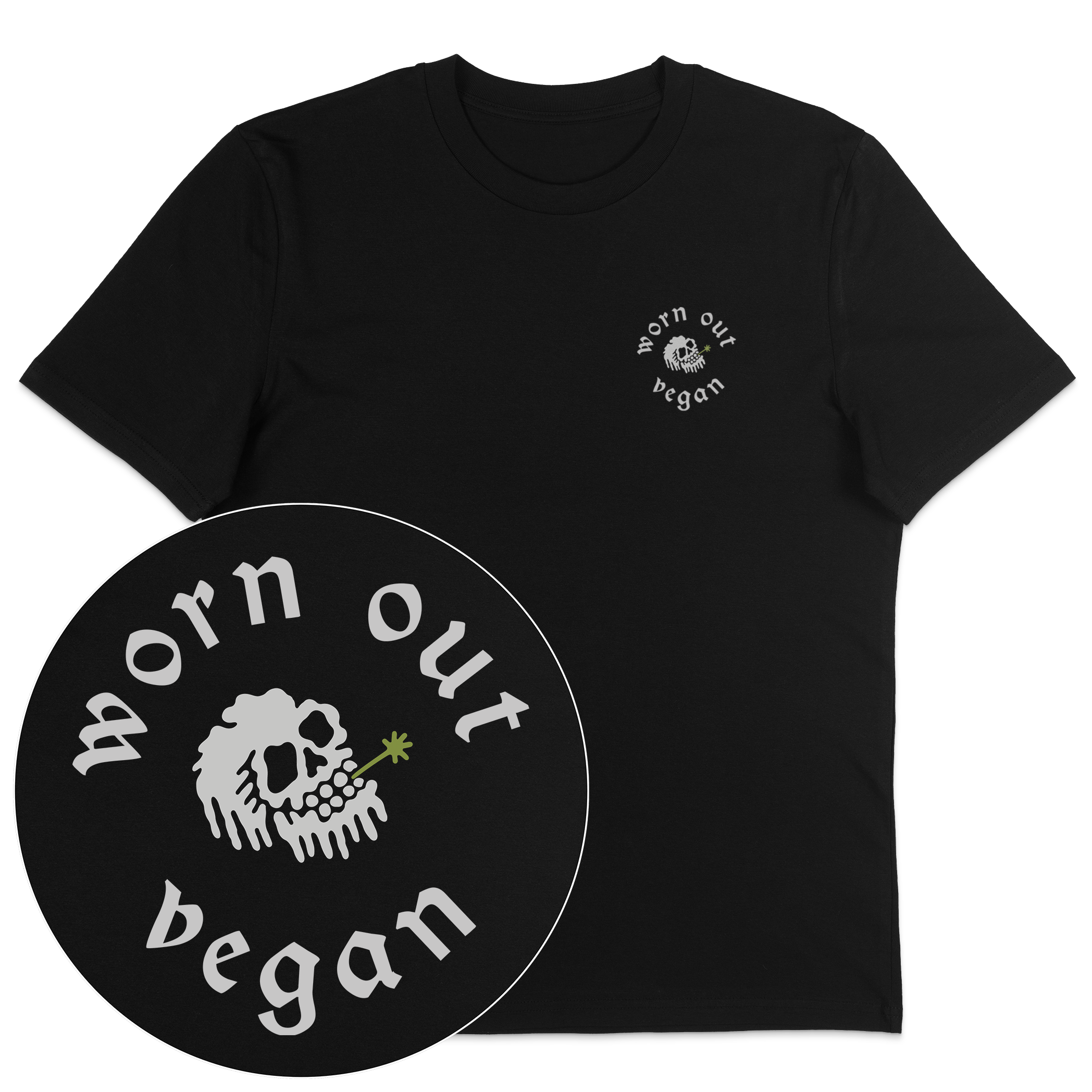 Floral Skeleton Streetwear T-Shirt