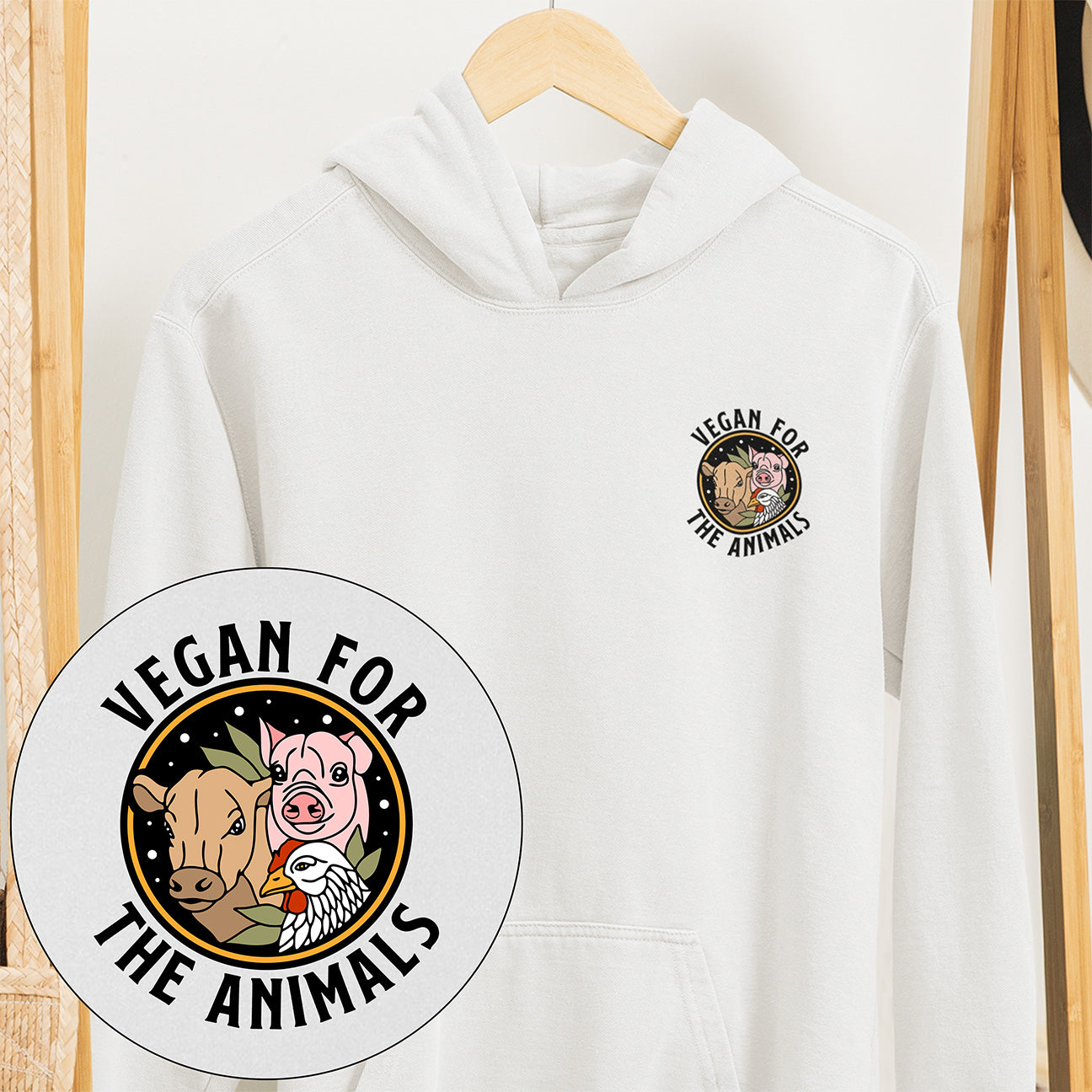 Vegan For The Animals Earthlings Hoodie
