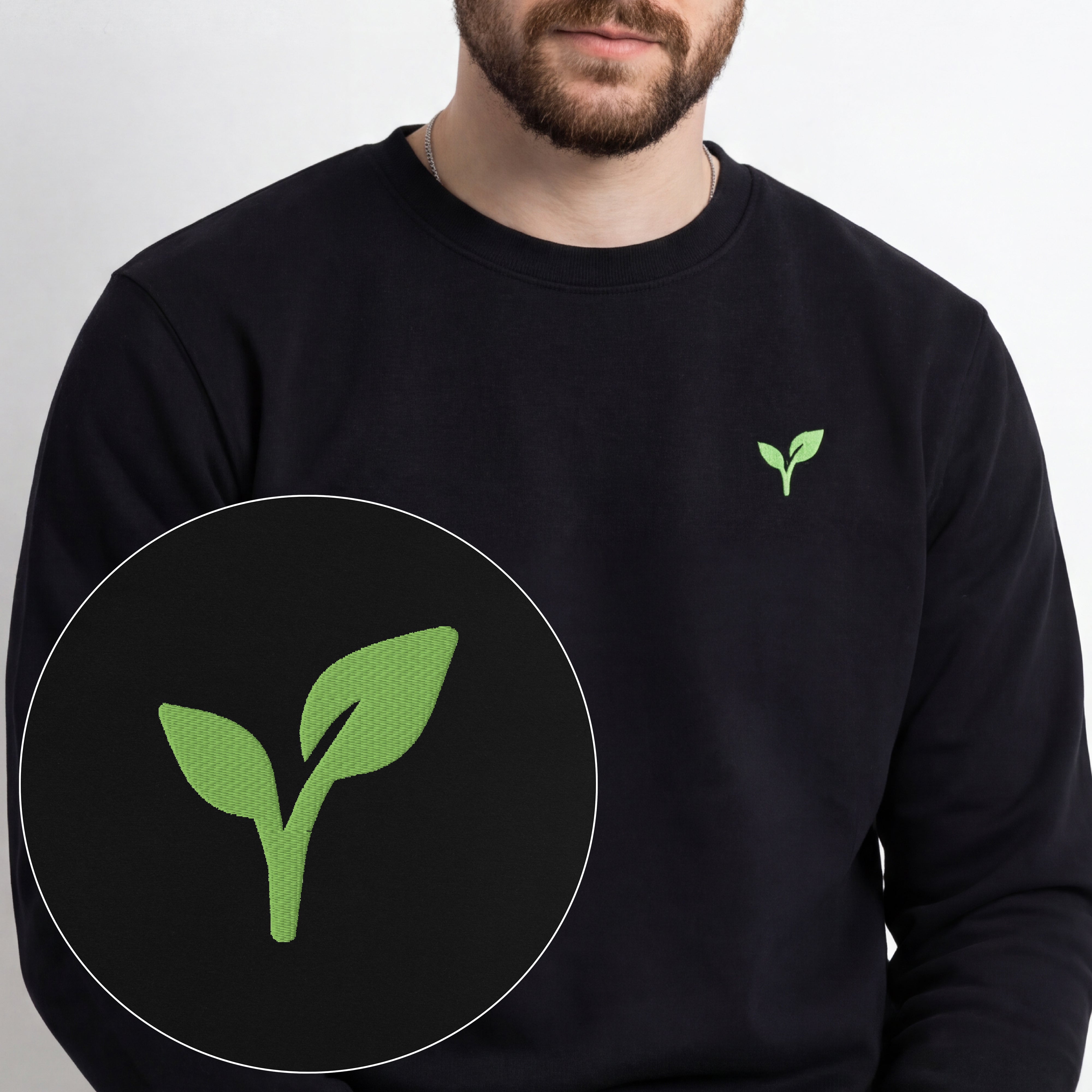 Vegan Logo Sweatshirt (Embroidered)
