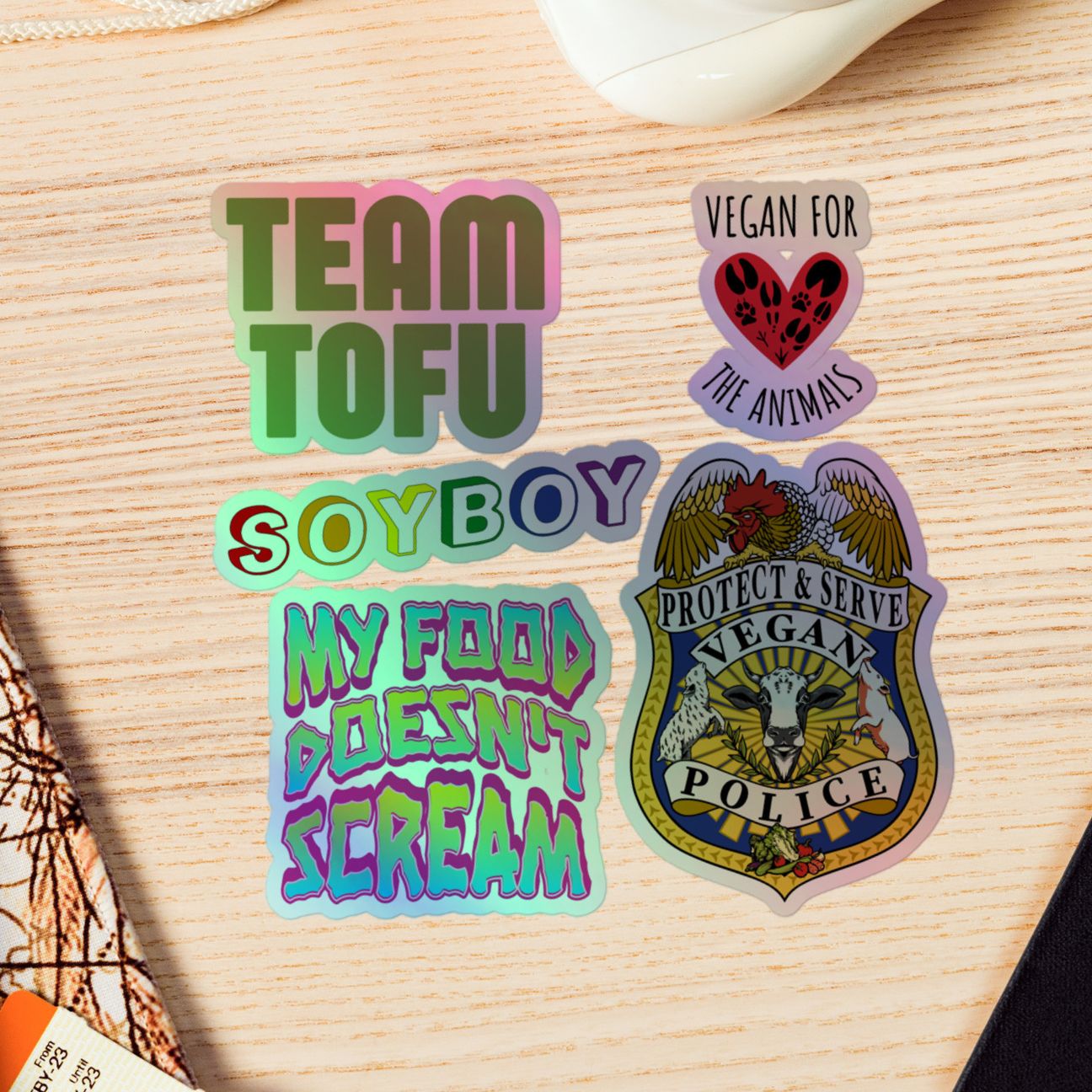 Vegan Pride Holographic Sticker Sheet