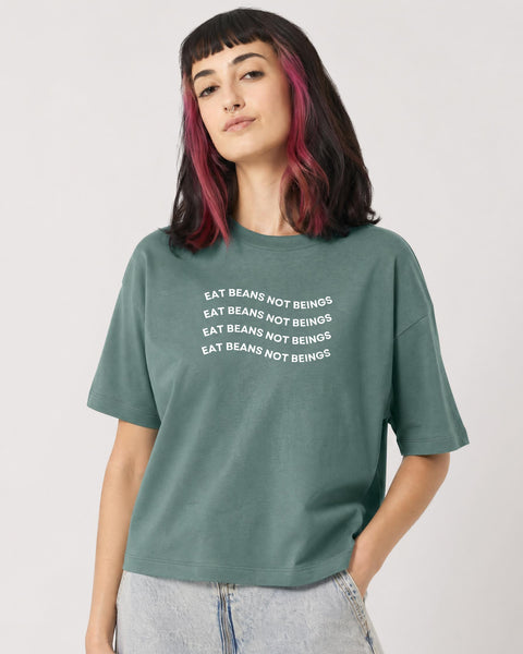 Eat Beans Not Beings Women's Boxy T-Shirt