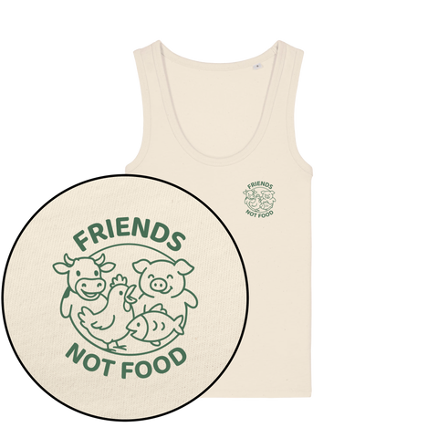 Friends Not Food Green Women's Tank Top