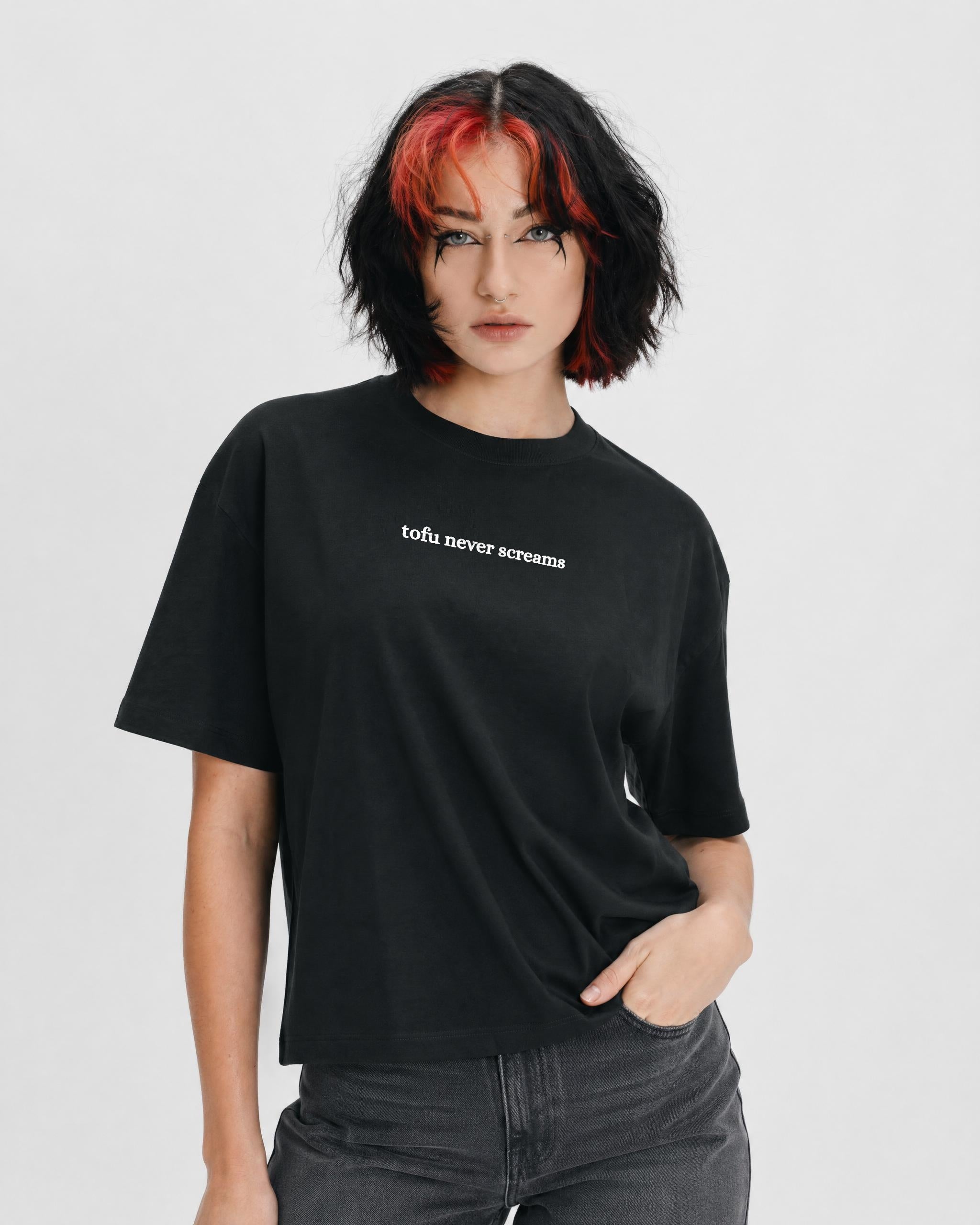 Tofu Never Screams Women's Boxy T-Shirt