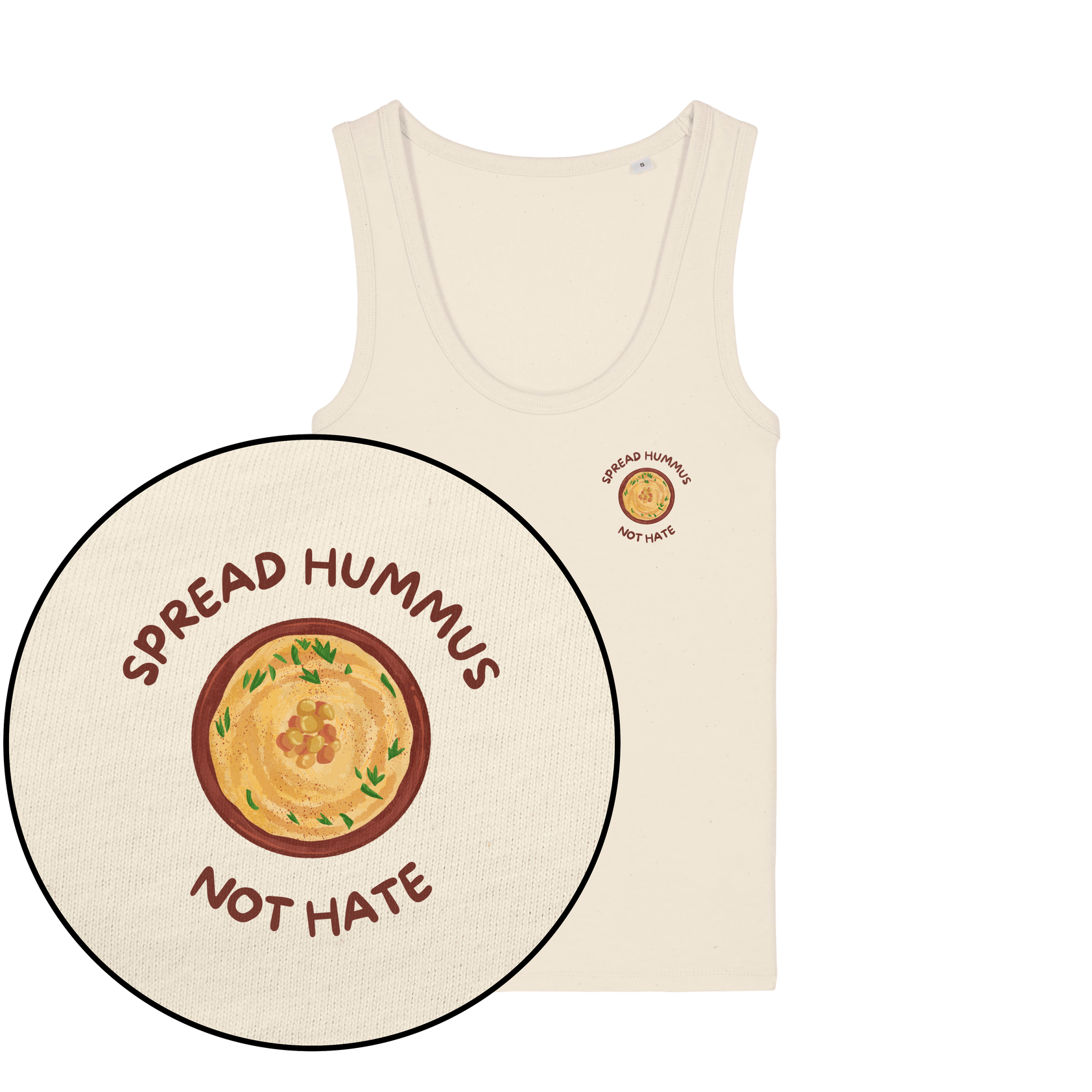Spread Hummus Not Hate Women's Tank Top