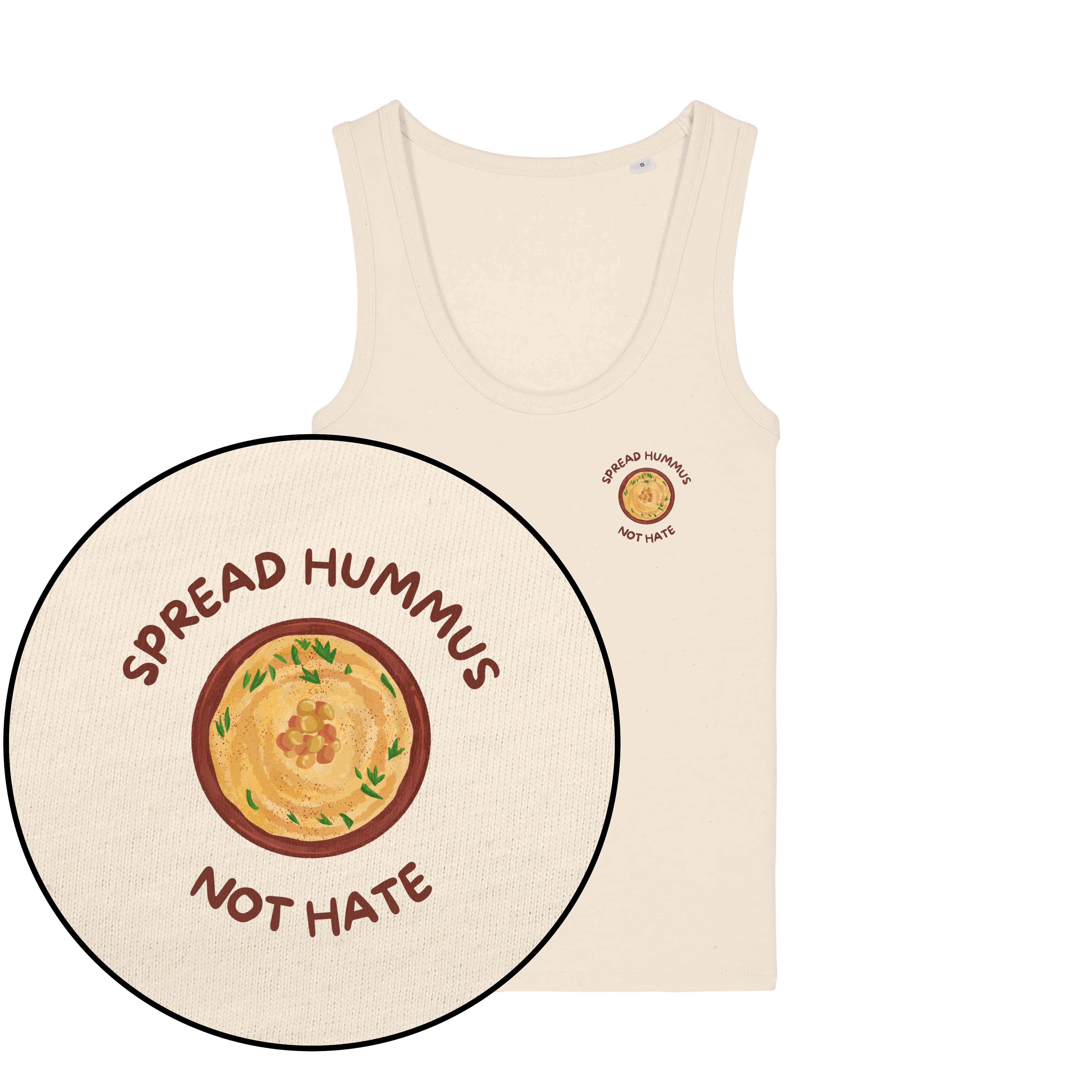 Spread Hummus Not Hate Women's Tank Top