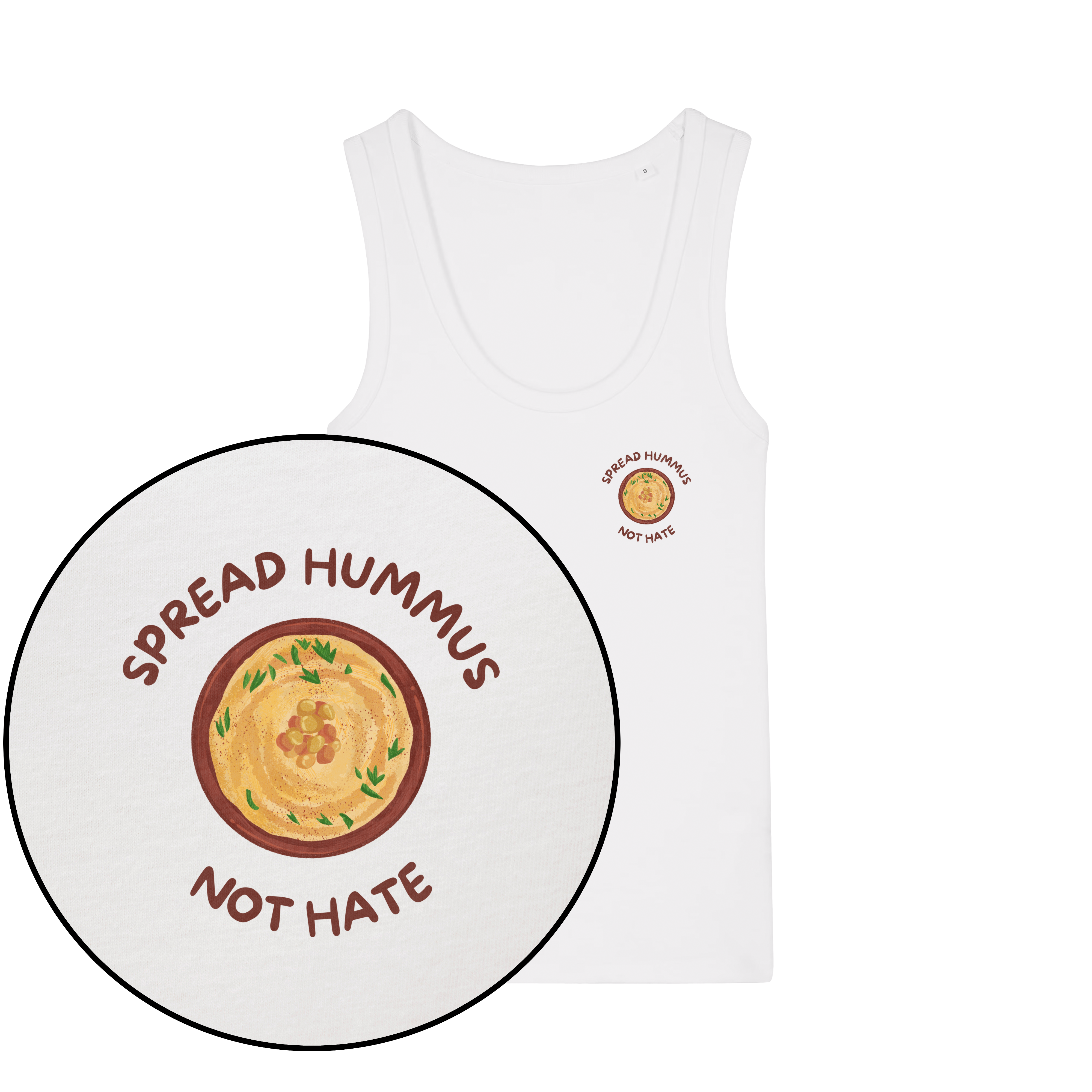 Spread Hummus Not Hate Women's Tank Top