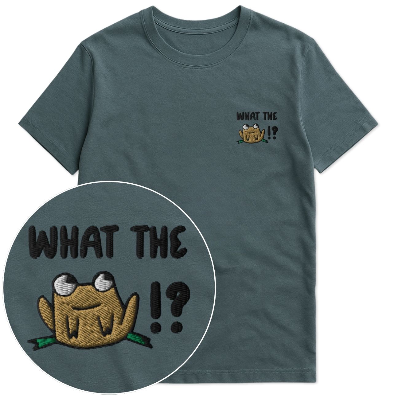 What The Frog !? Embroidered T-Shirt