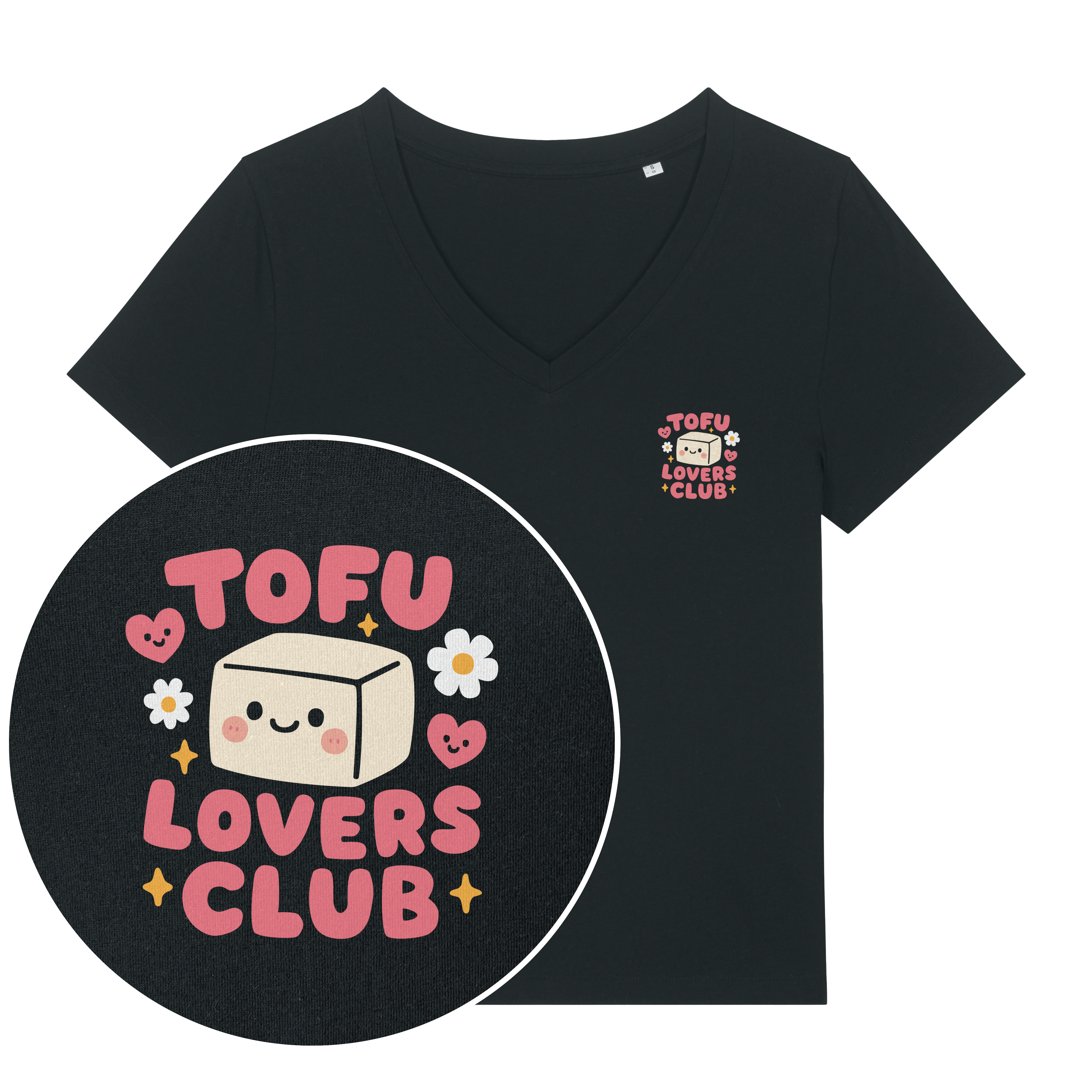 Tofu Lovers Club Women's V Neck T-Shirt