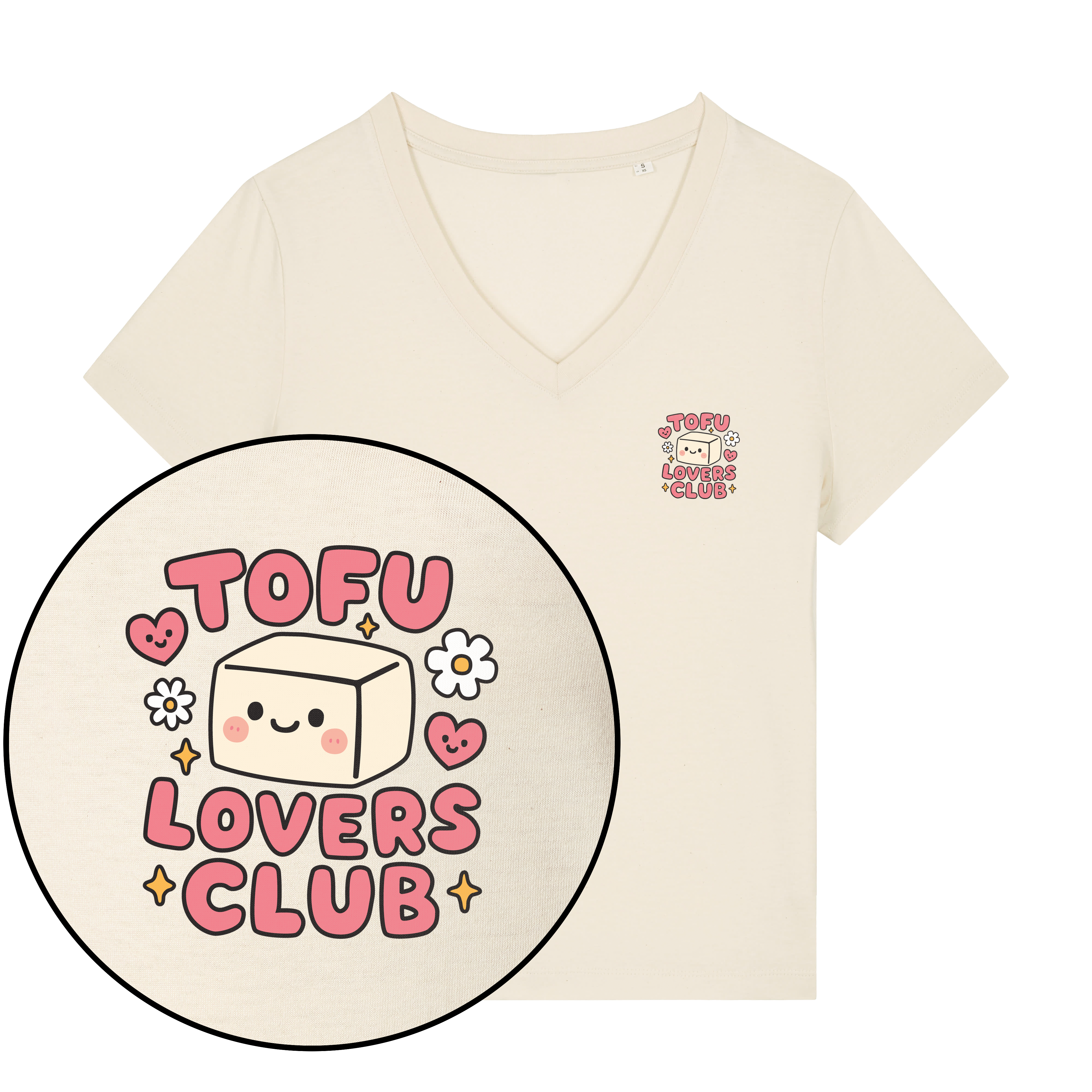 Tofu Lovers Club Women's V Neck T-Shirt