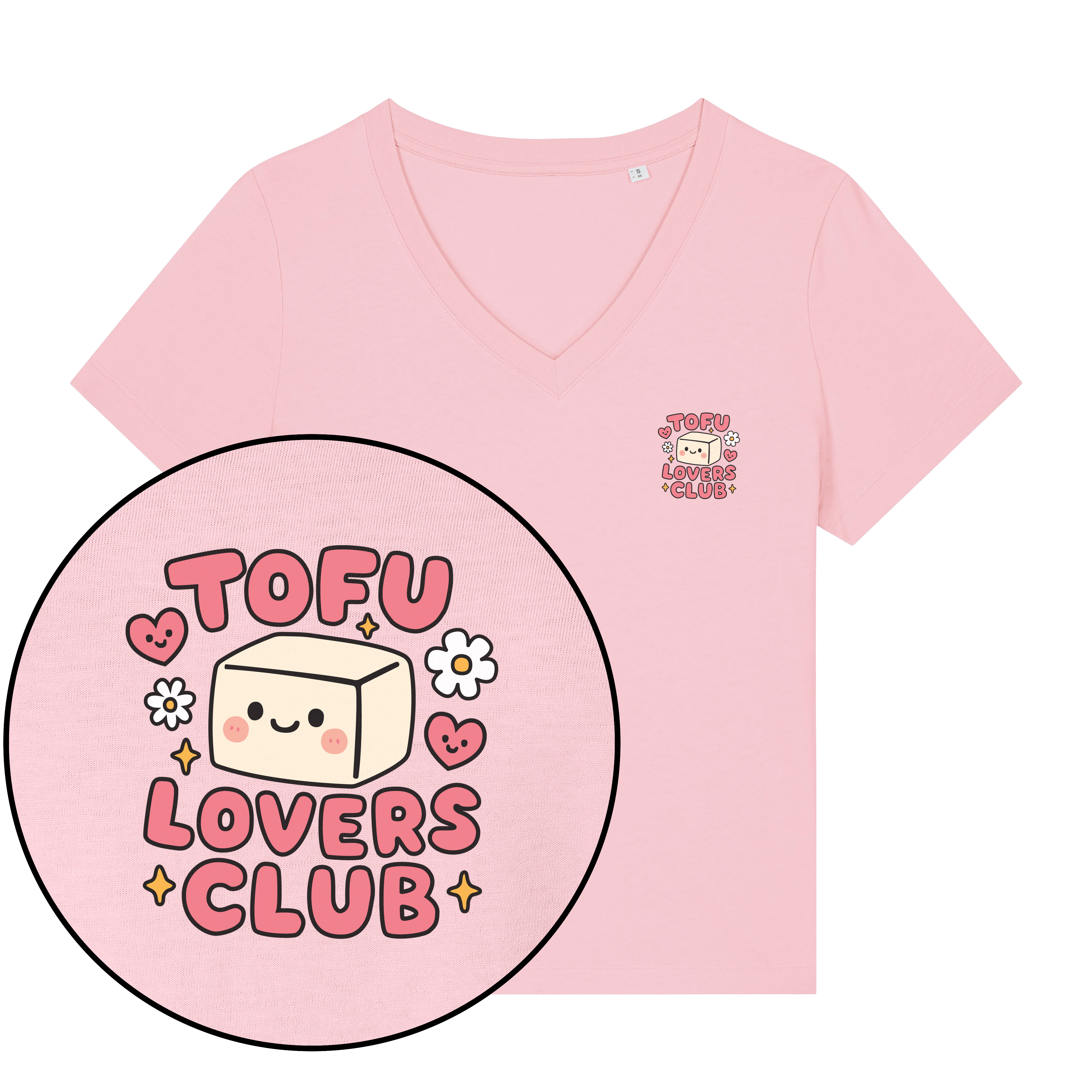 Tofu Lovers Club Women's V Neck T-Shirt