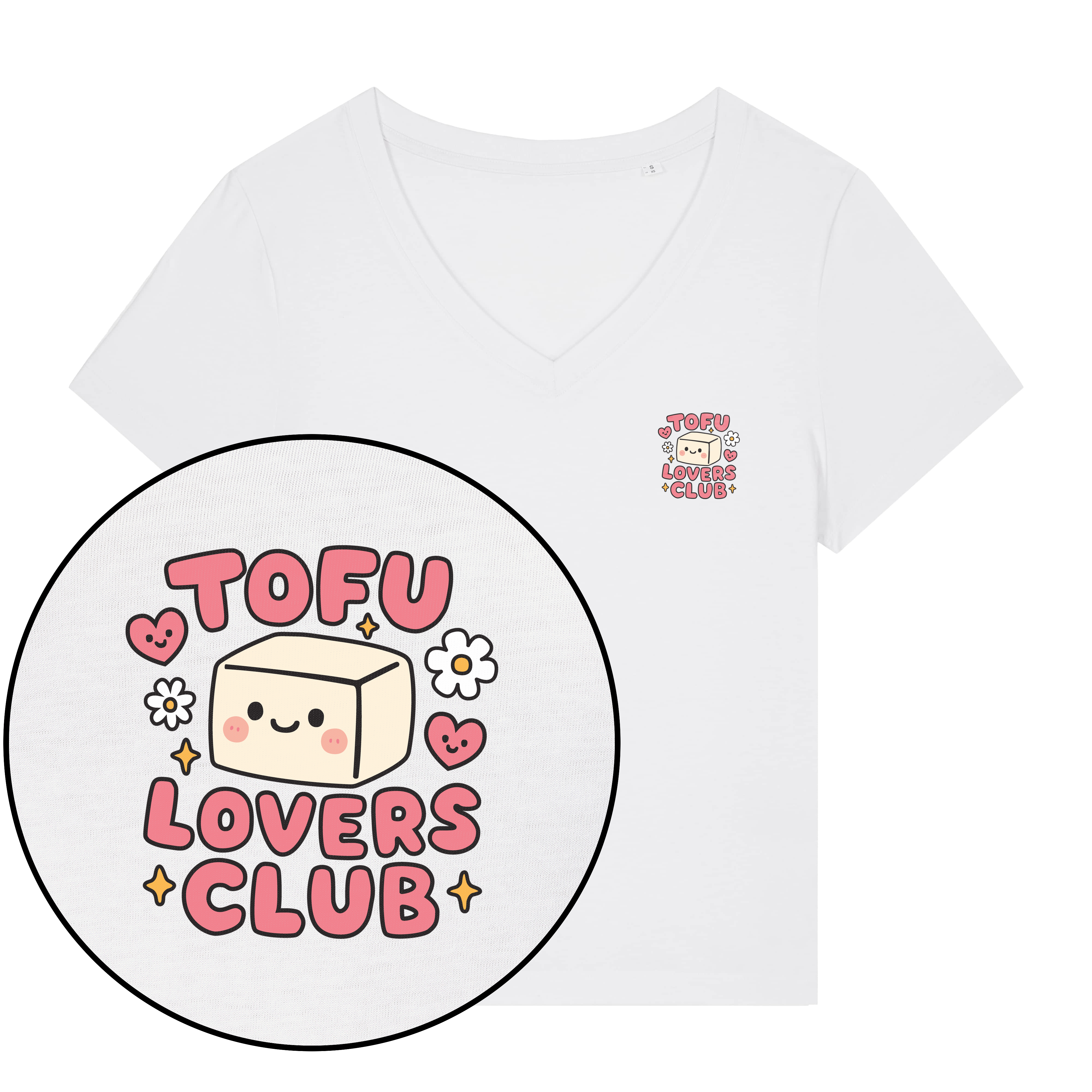 Tofu Lovers Club Women's V Neck T-Shirt