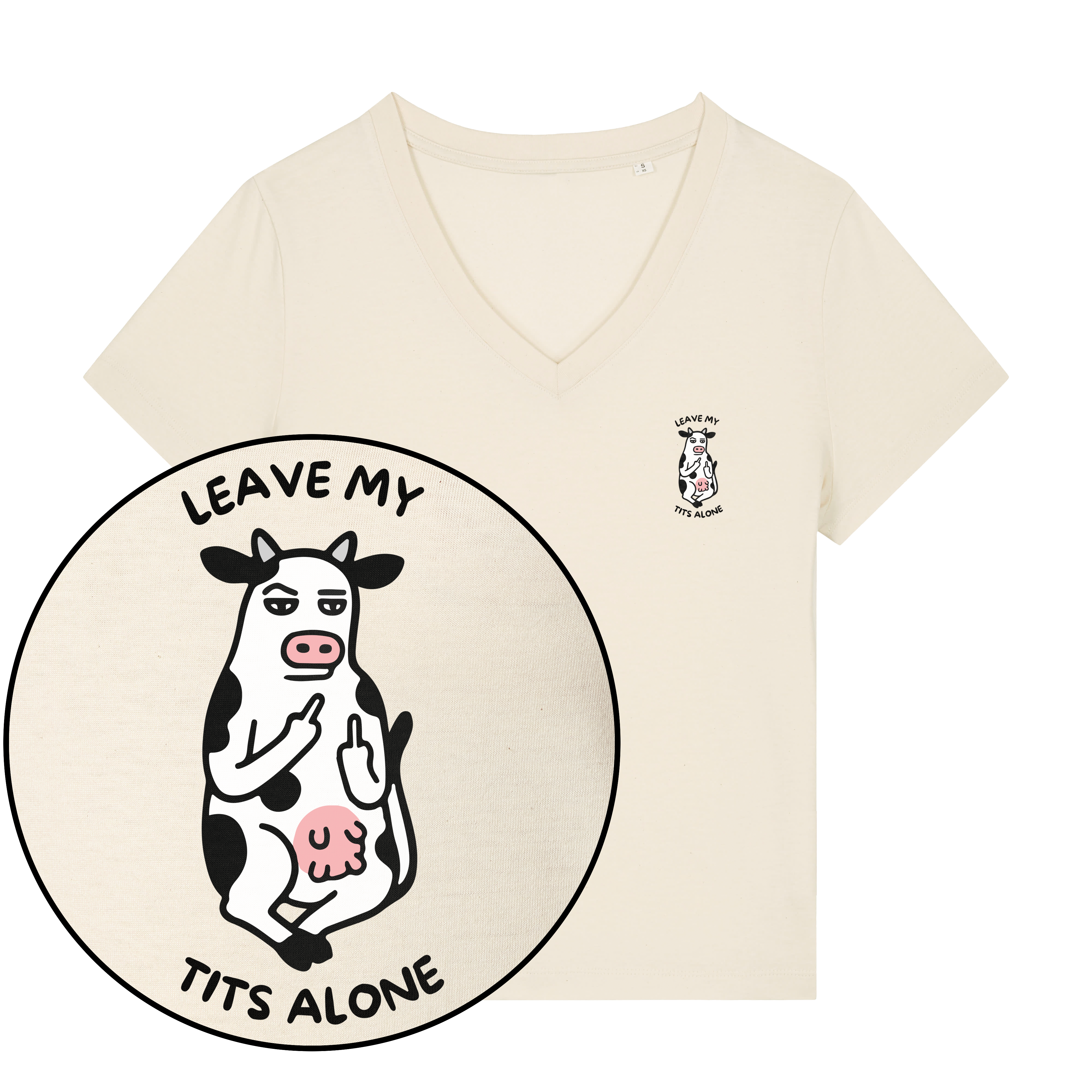 Leave My Tits Alone Women's V Neck T-Shirt