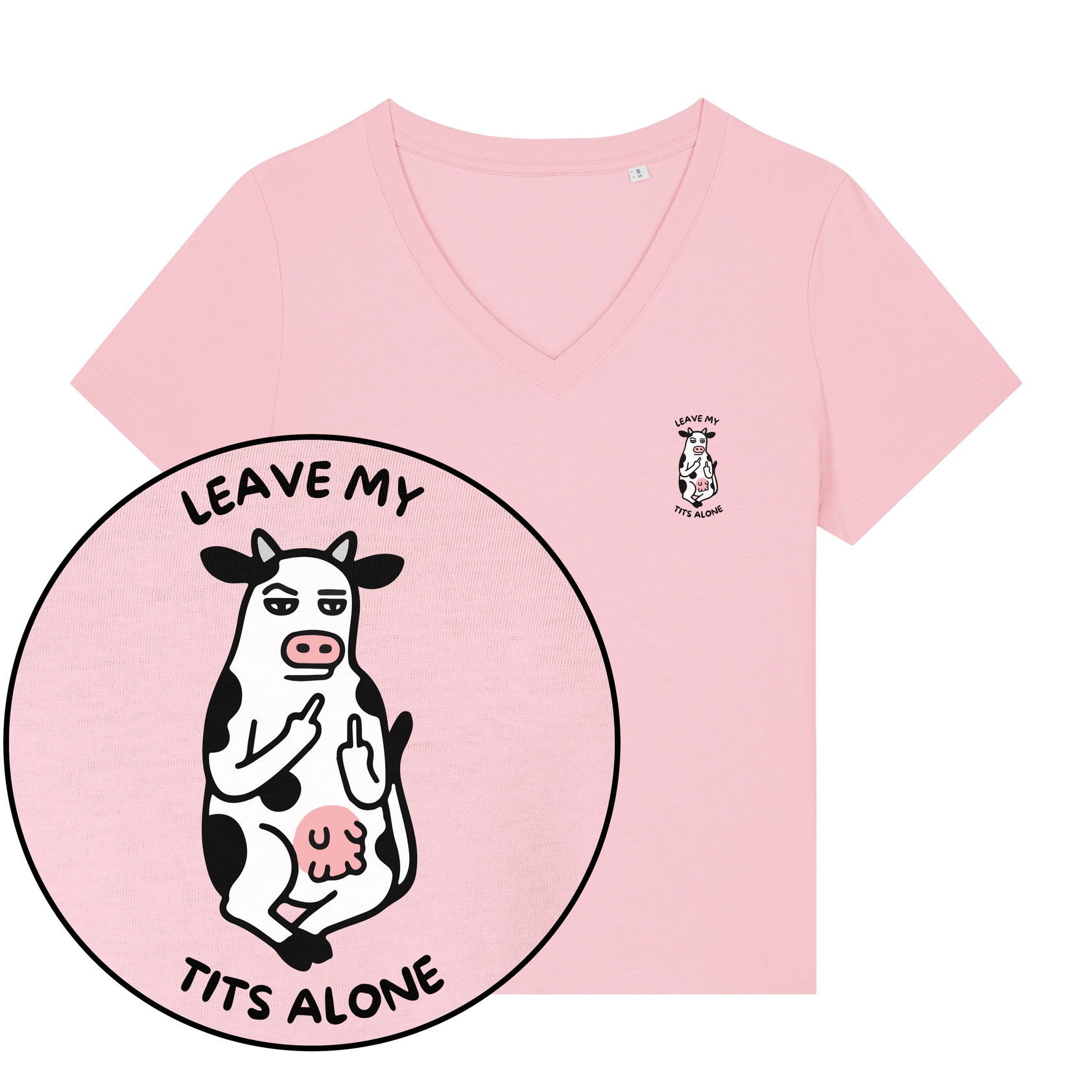 Leave My Tits Alone Women's V Neck T-Shirt