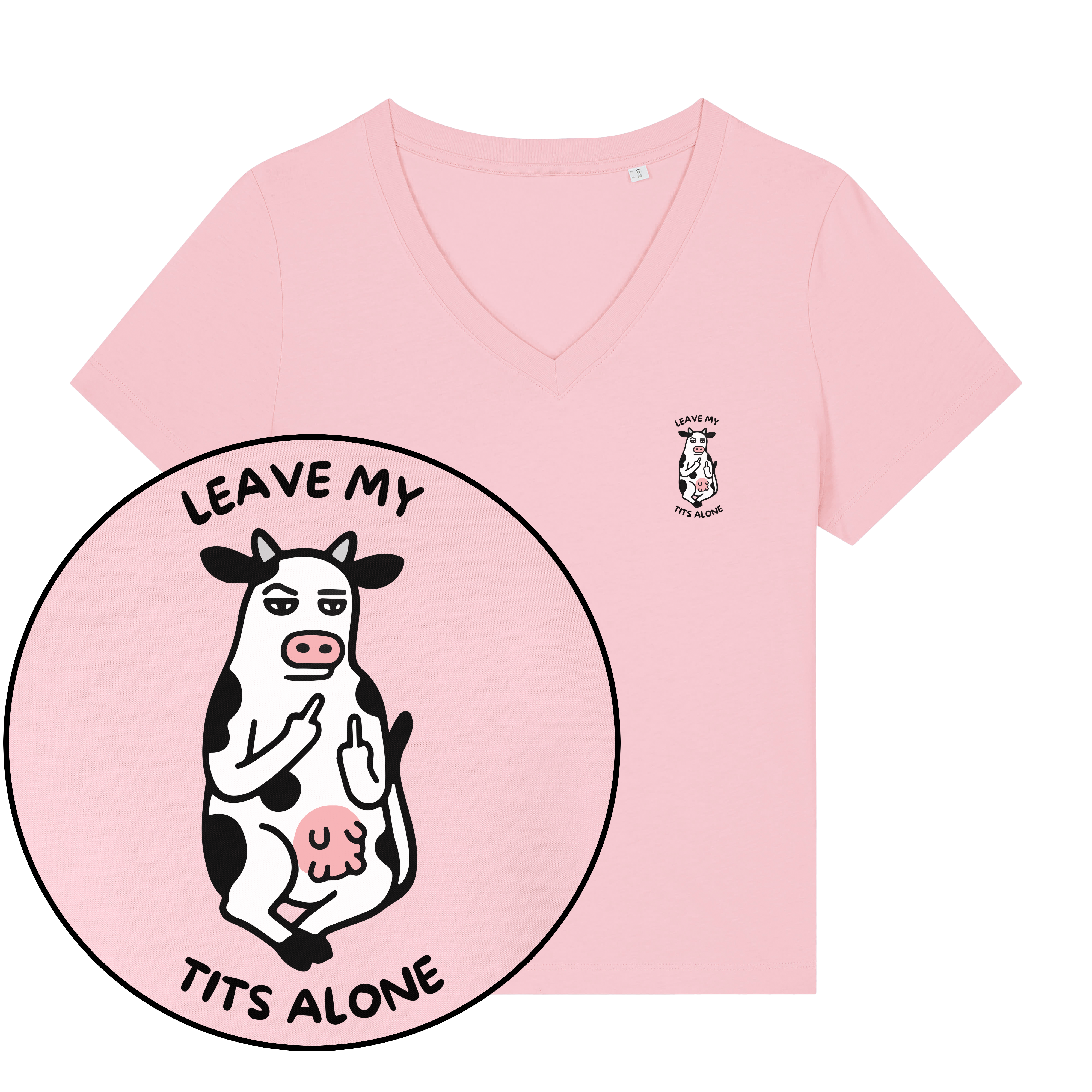 Leave My Tits Alone Women's V Neck T-Shirt
