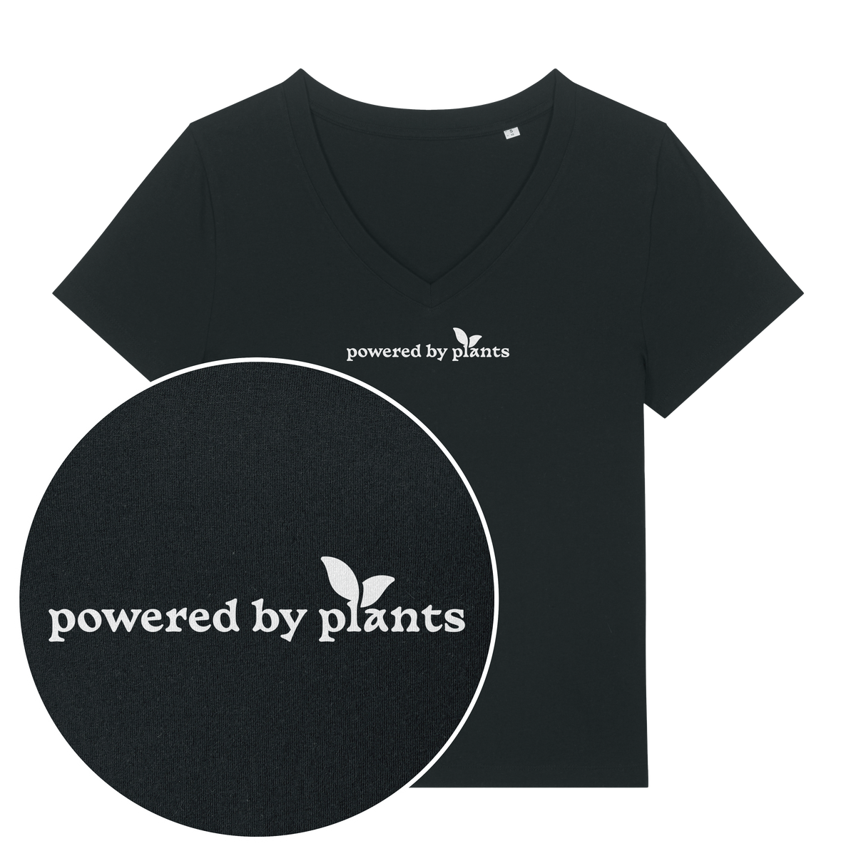 Powered By Plants Women's V Neck T-Shirt