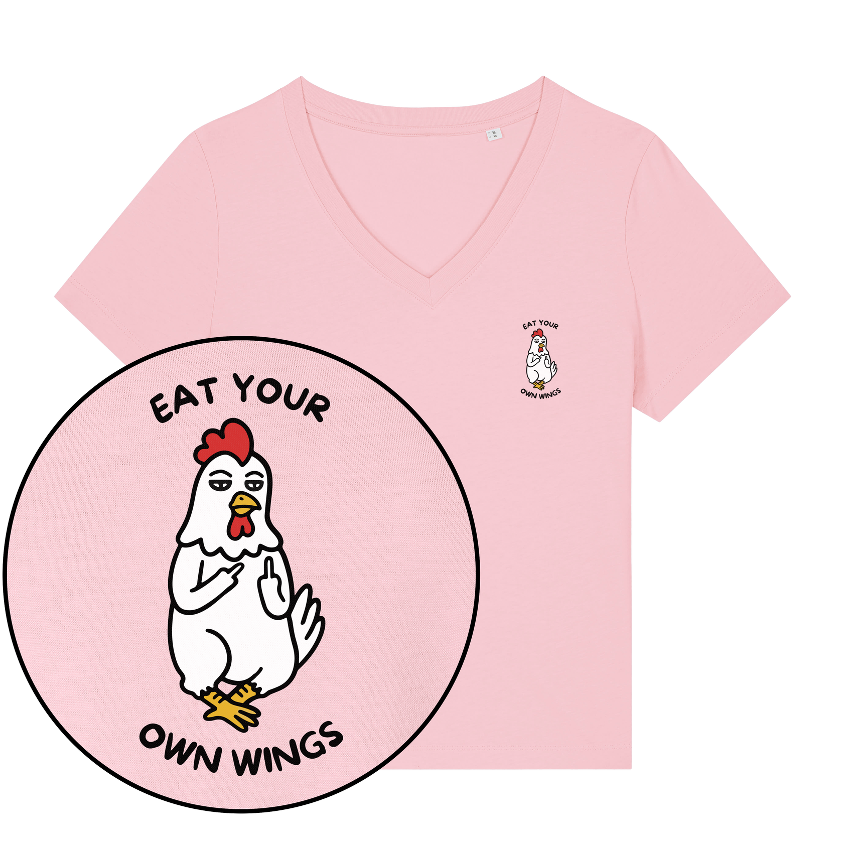 Eat Your Own Wings Women's V Neck T-Shirt