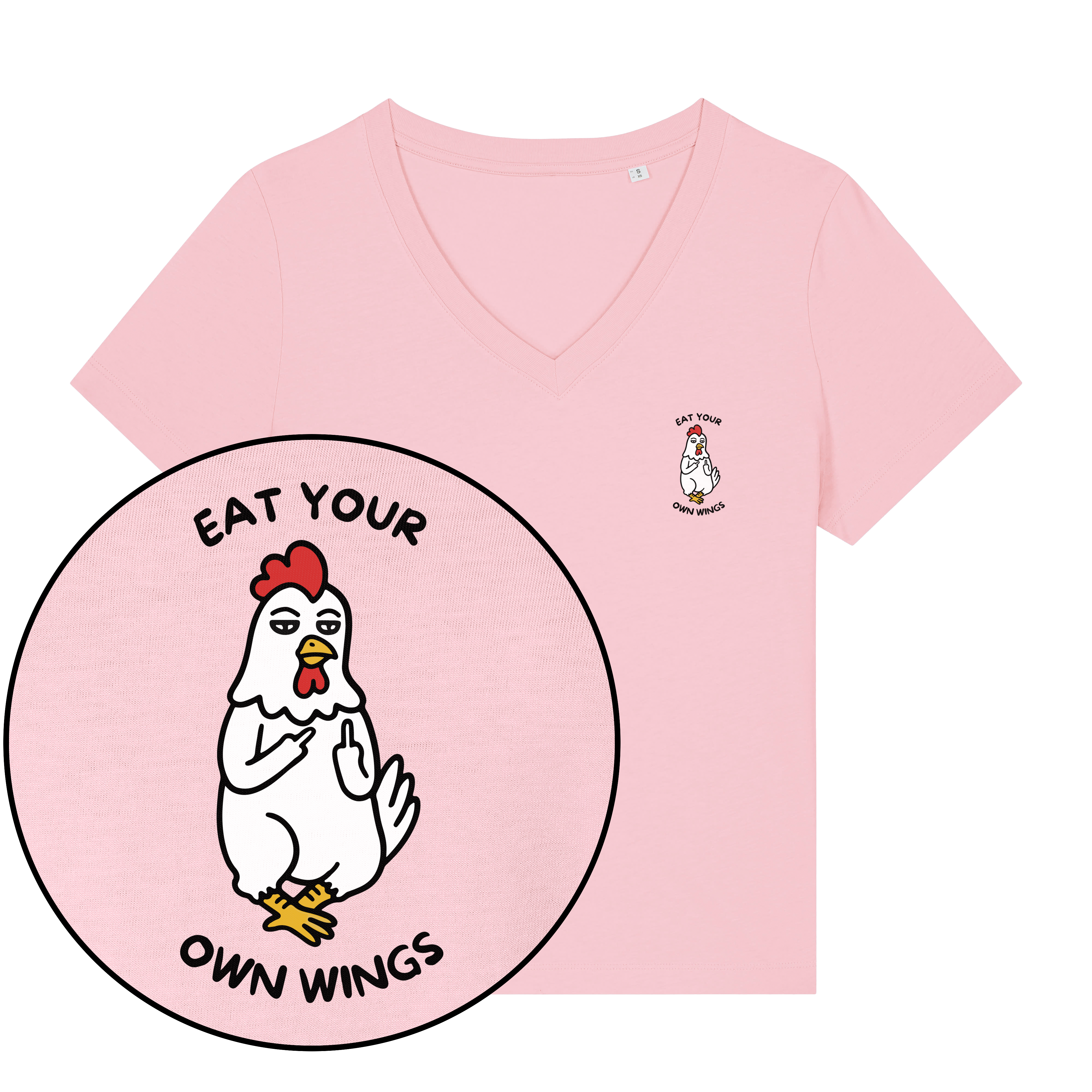 Eat Your Own Wings Women's V Neck T-Shirt