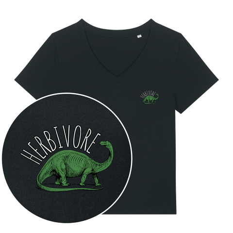 Herbivore Brontosaurus V Neck T-Shirt