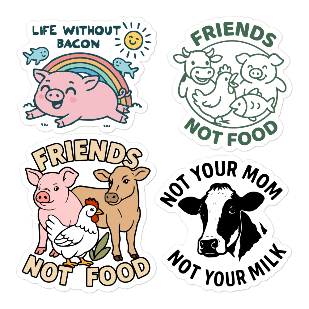 Animals Sticker Sheet – Worn Out Vegan